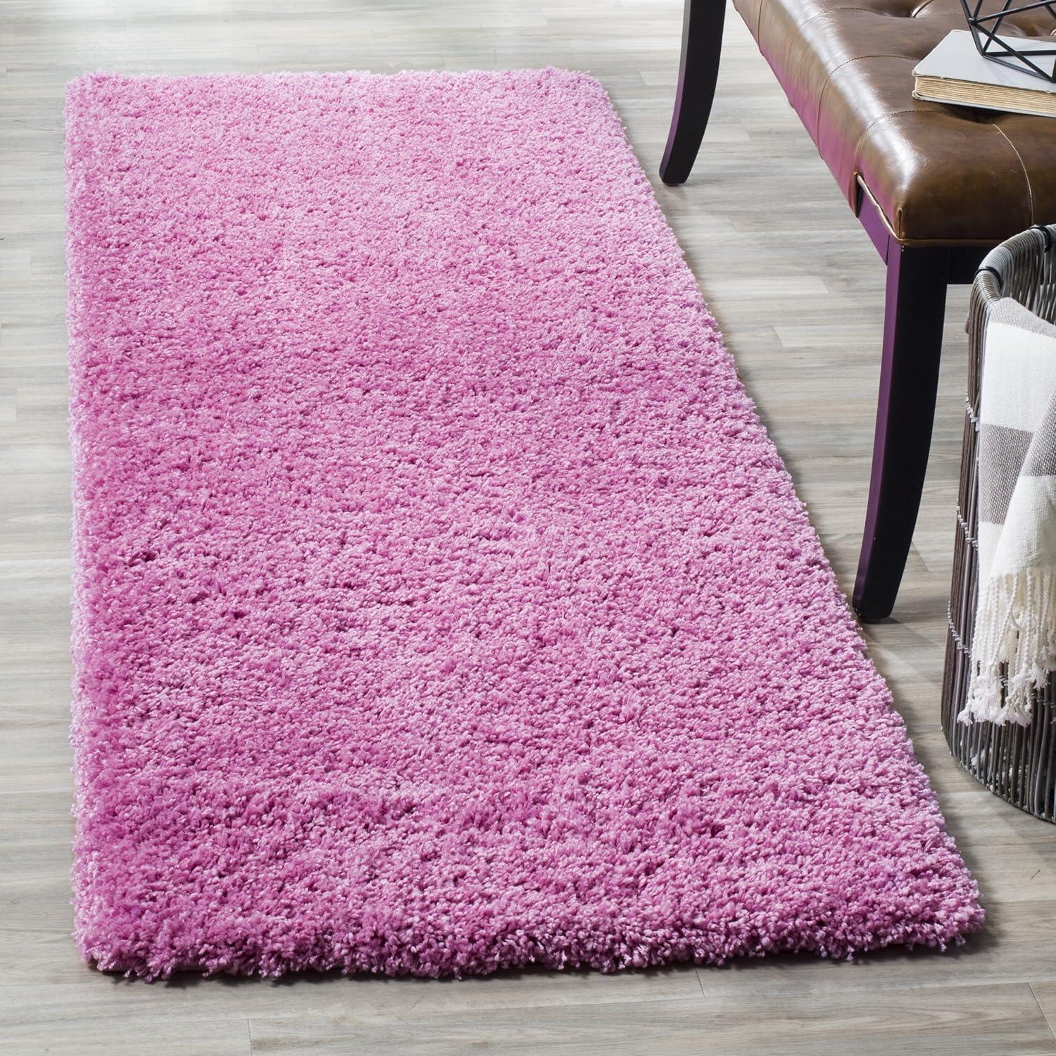 image:imageSAFAVIEH California Shag Collection Area Rug 53 x 76 Beige NonShedding amp Easy to Clean Ultra Plush Thick Pile Ideal for Living Room Bedroom Dining Space SG1511313Pink