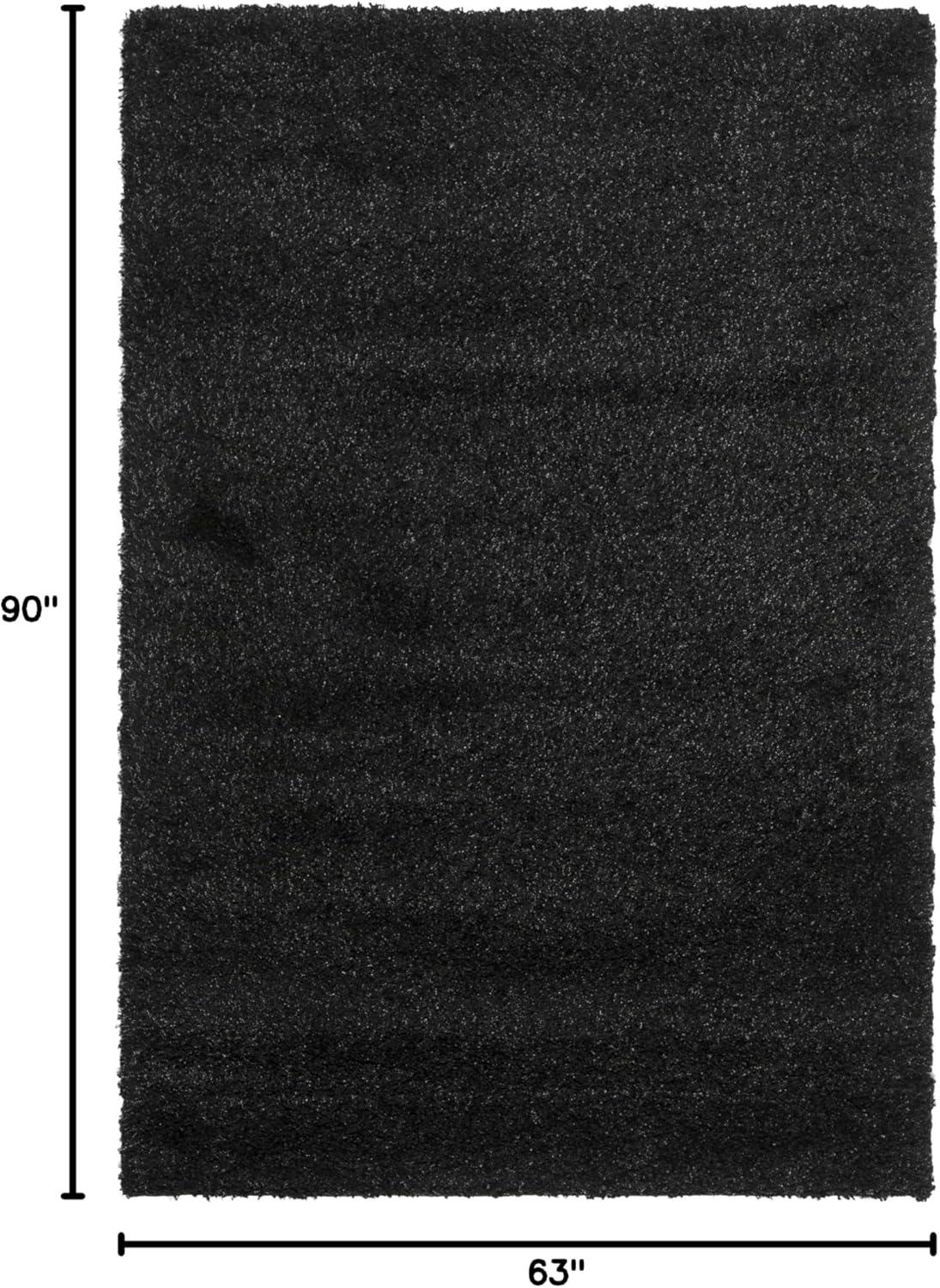image:imageSAFAVIEH California Shag Collection Area Rug 53 x 76 Beige NonShedding amp Easy to Clean Ultra Plush Thick Pile Ideal for Living Room Bedroom Dining Space SG1511313BlackIvory