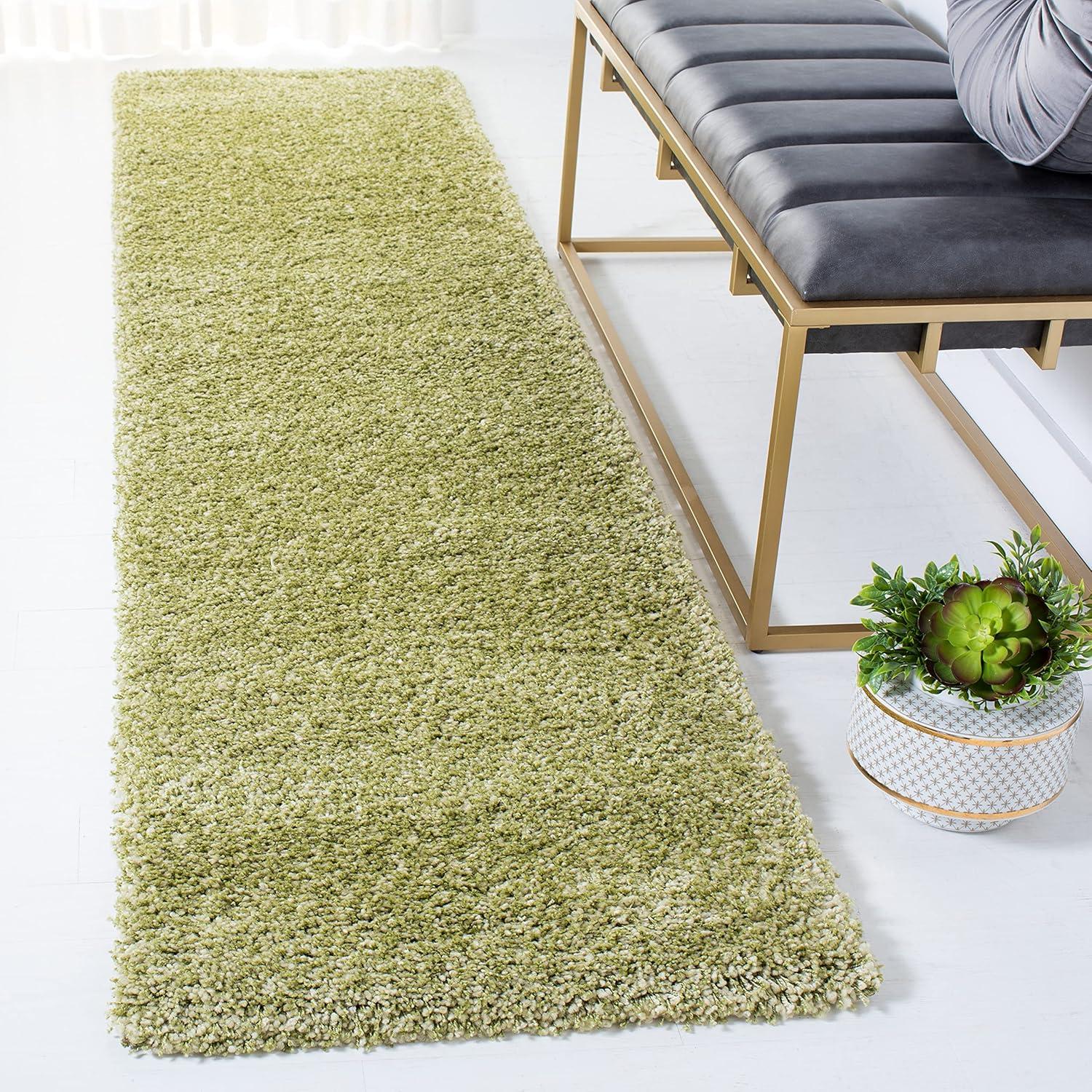 image:imageSAFAVIEH California Shag Collection Area Rug 53 x 76 Beige NonShedding amp Easy to Clean Ultra Plush Thick Pile Ideal for Living Room Bedroom Dining Space SG1511313Green