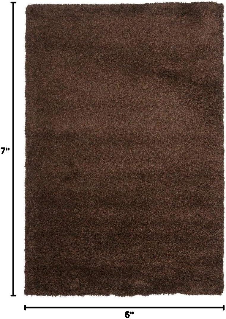 image:imageSAFAVIEH California Shag Collection Area Rug 53 x 76 Beige NonShedding amp Easy to Clean Ultra Plush Thick Pile Ideal for Living Room Bedroom Dining Space SG1511313Brown