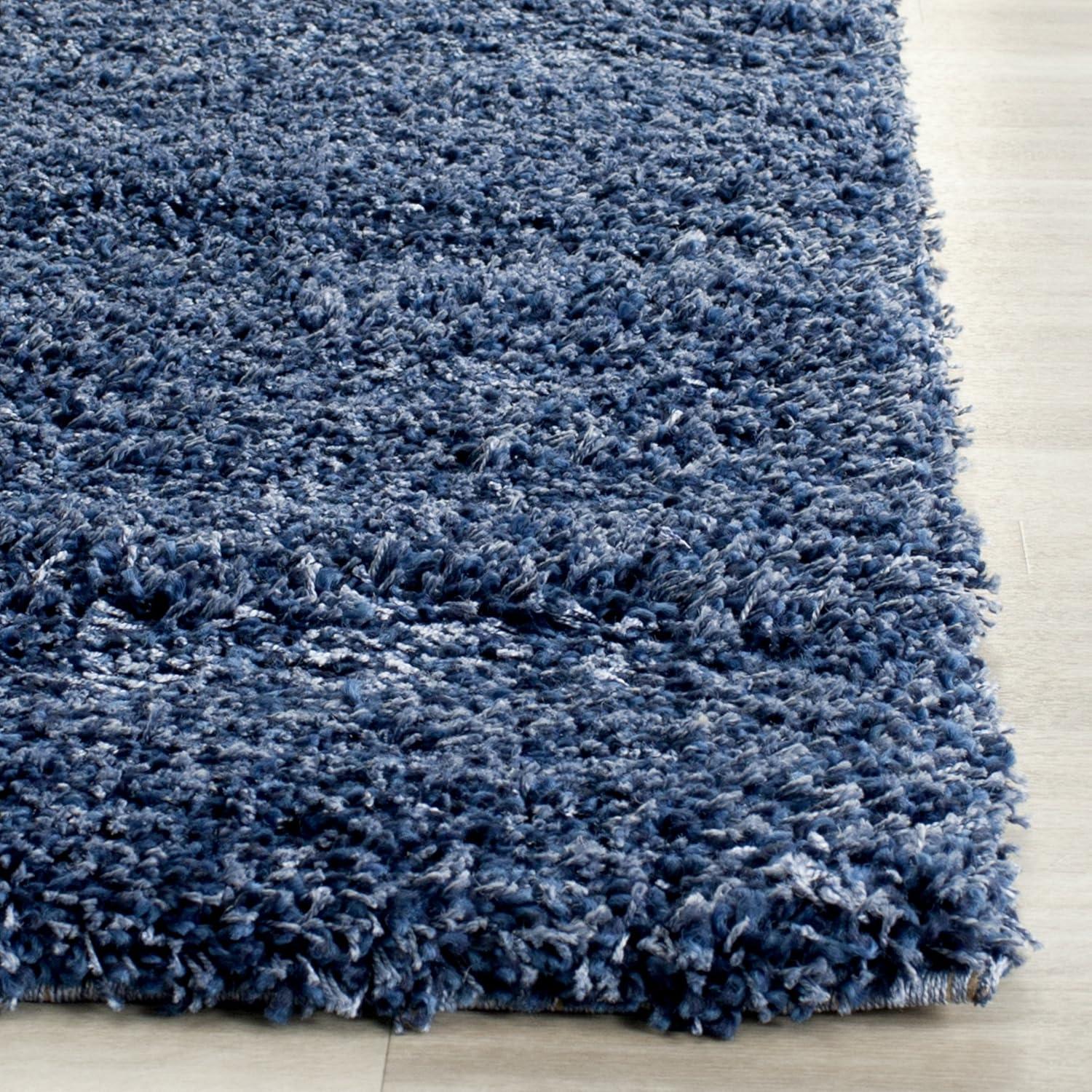 image:imageSAFAVIEH California Shag Collection Area Rug 53 x 76 Beige NonShedding amp Easy to Clean Ultra Plush Thick Pile Ideal for Living Room Bedroom Dining Space SG1511313Navy