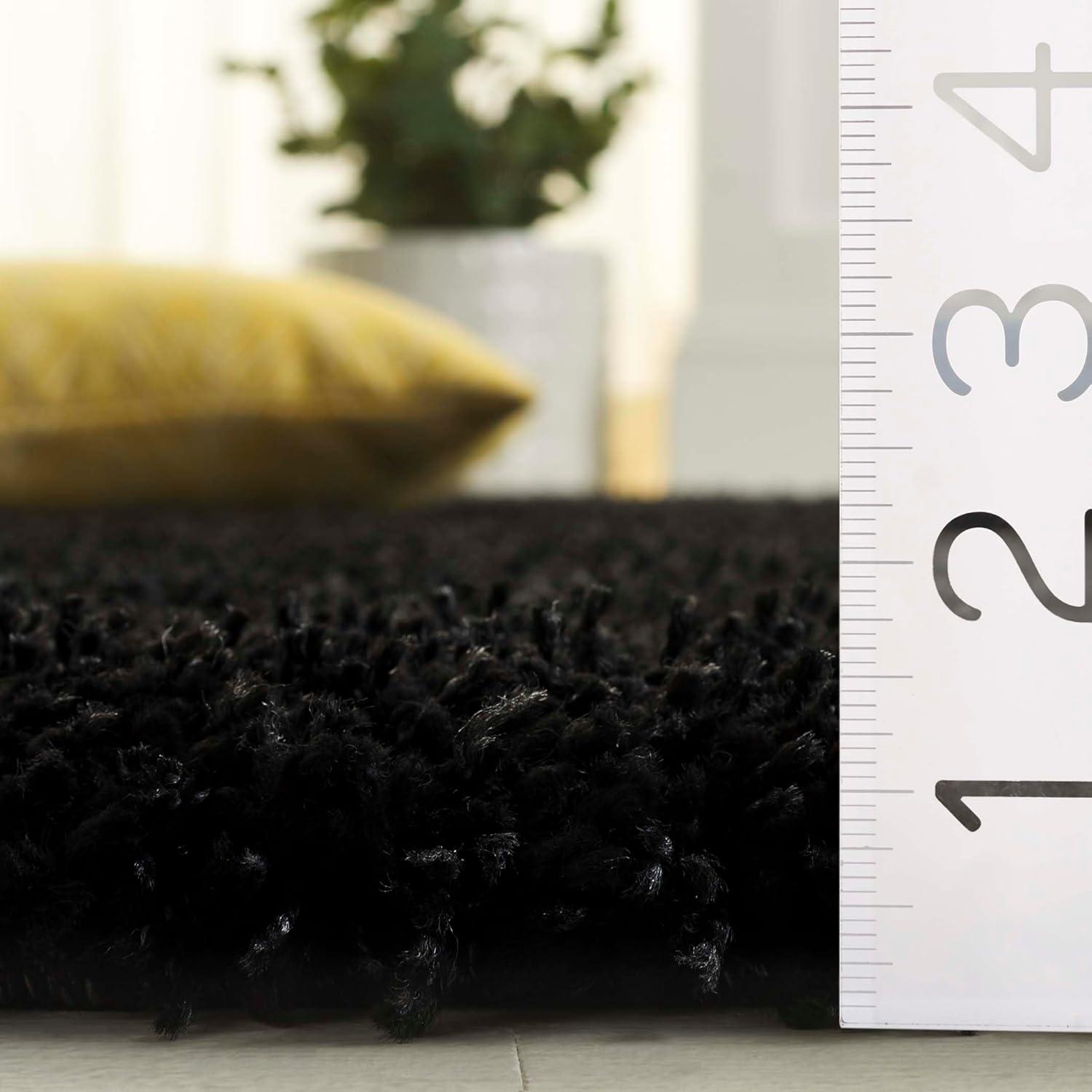 image:imageSAFAVIEH California Shag Collection Area Rug 53 x 76 Beige NonShedding amp Easy to Clean Ultra Plush Thick Pile Ideal for Living Room Bedroom Dining Space SG1511313BlackIvory