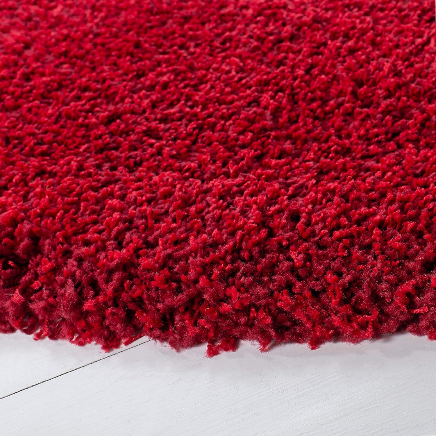 image:imageSAFAVIEH California Shag Collection Area Rug 53 x 76 Beige NonShedding amp Easy to Clean Ultra Plush Thick Pile Ideal for Living Room Bedroom Dining Space SG1511313Red