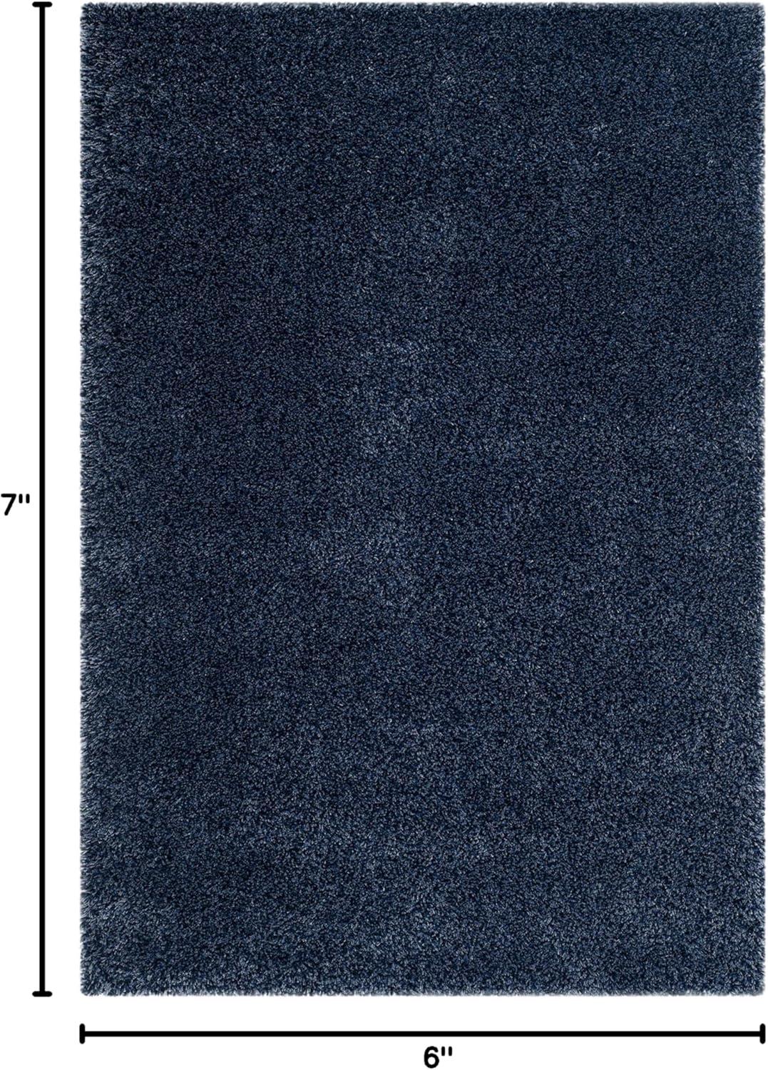 image:imageSAFAVIEH California Shag Collection Area Rug 53 x 76 Beige NonShedding amp Easy to Clean Ultra Plush Thick Pile Ideal for Living Room Bedroom Dining Space SG1511313Navy