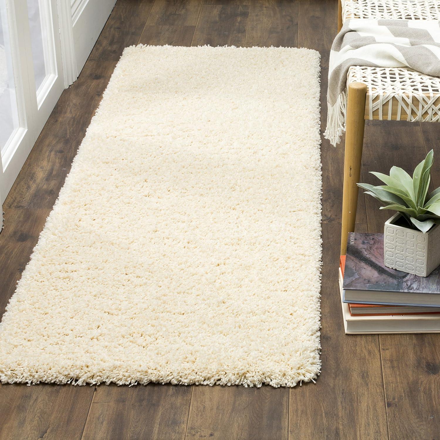 image:imageSAFAVIEH California Shag Collection Area Rug 53 x 76 Beige NonShedding amp Easy to Clean Ultra Plush Thick Pile Ideal for Living Room Bedroom Dining Space SG1511313Ivory