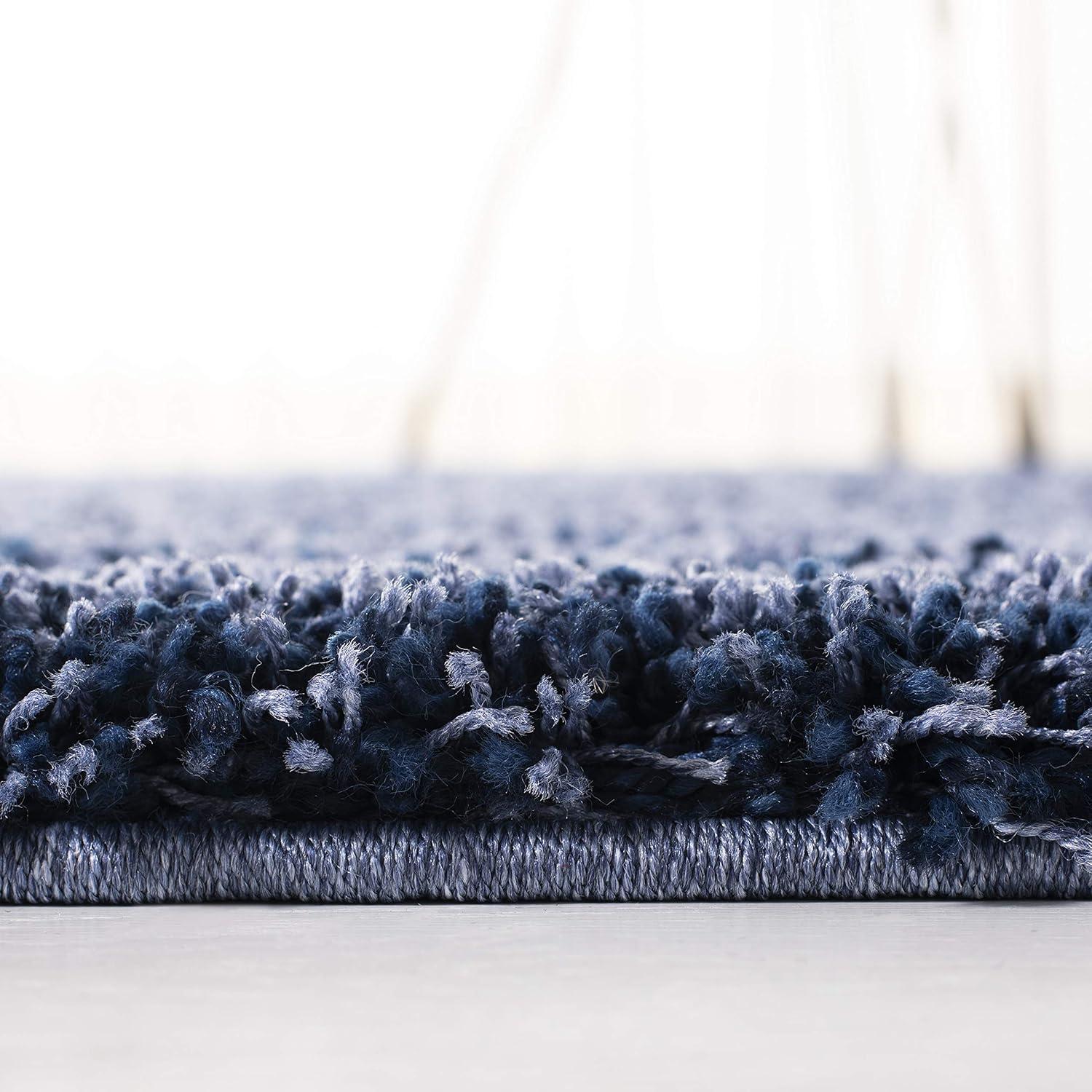 image:imageSAFAVIEH California Shag Collection Area Rug 53 x 76 Beige NonShedding amp Easy to Clean Ultra Plush Thick Pile Ideal for Living Room Bedroom Dining Space SG1511313Navy