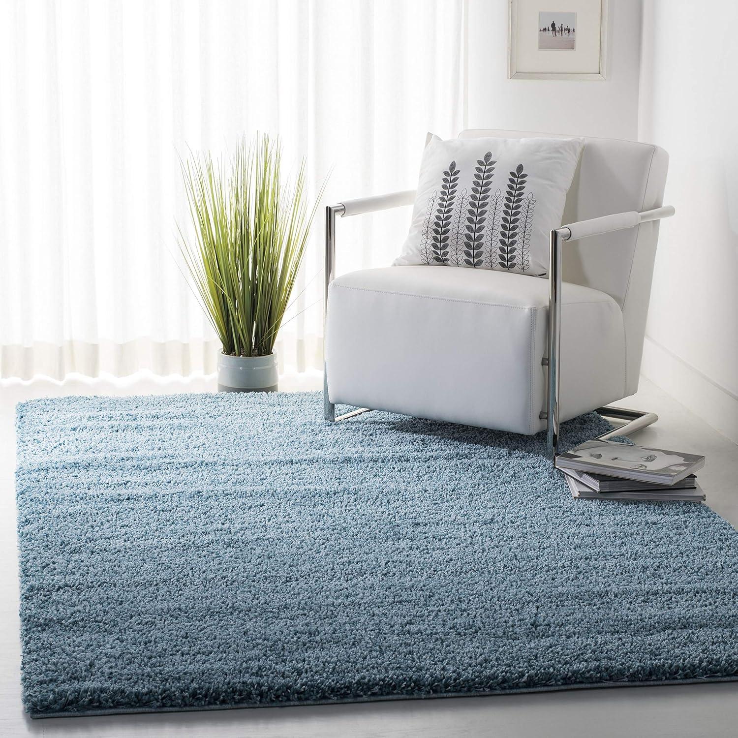 image:imageSAFAVIEH California Shag Collection Area Rug 53 x 76 Beige NonShedding amp Easy to Clean Ultra Plush Thick Pile Ideal for Living Room Bedroom Dining Space SG1511313Turquoise