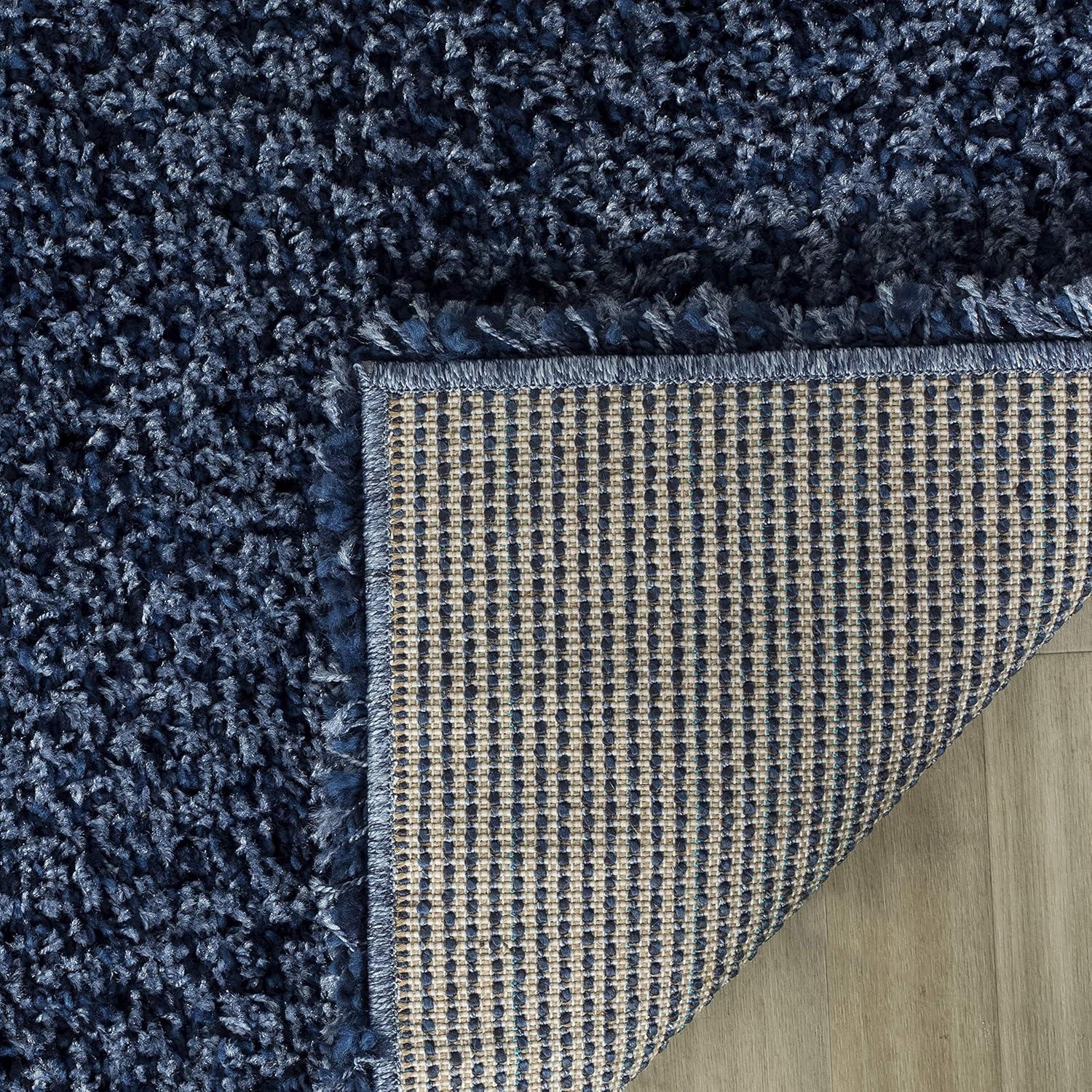 image:imageSAFAVIEH California Shag Collection Area Rug 53 x 76 Beige NonShedding amp Easy to Clean Ultra Plush Thick Pile Ideal for Living Room Bedroom Dining Space SG1511313Navy
