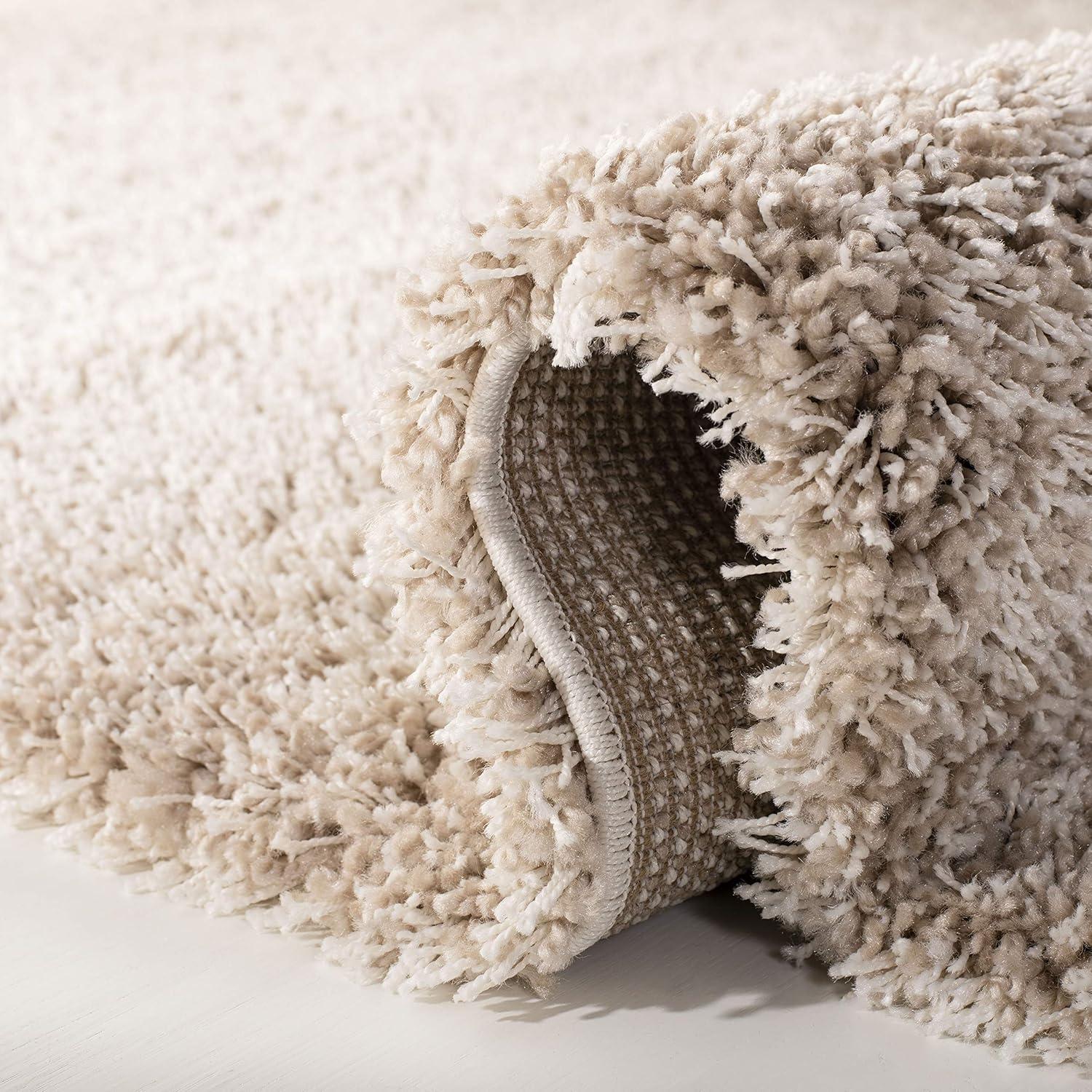 image:imageSAFAVIEH California Shag Collection Area Rug 53 x 76 Beige NonShedding amp Easy to Clean Ultra Plush Thick Pile Ideal for Living Room Bedroom Dining Space SG1511313Beige