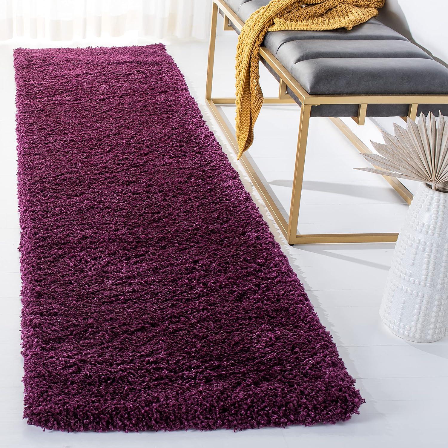 image:imageSAFAVIEH California Shag Collection Area Rug 53 x 76 Beige NonShedding amp Easy to Clean Ultra Plush Thick Pile Ideal for Living Room Bedroom Dining Space SG1511313Purple