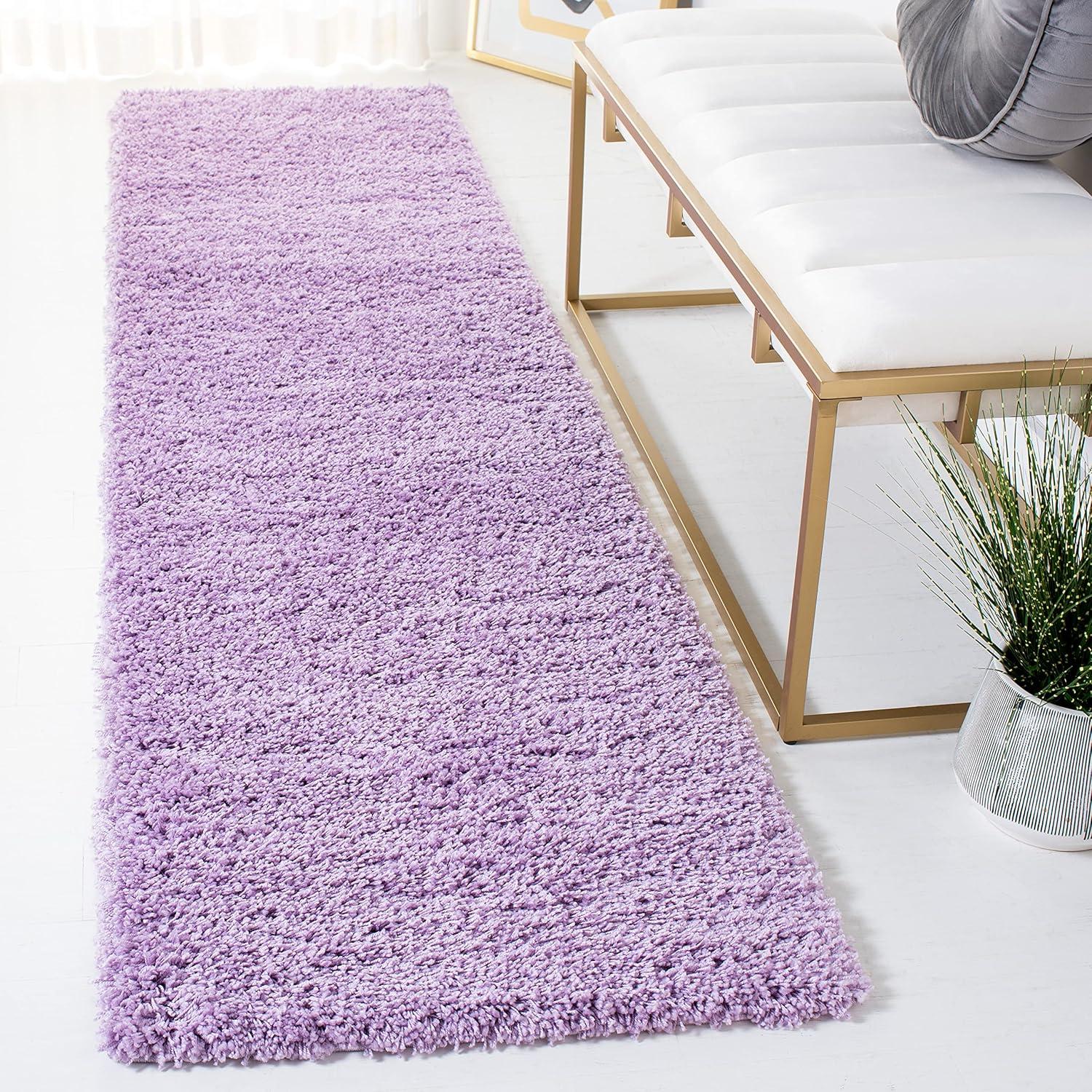 image:imageSAFAVIEH California Shag Collection Area Rug 53 x 76 Beige NonShedding amp Easy to Clean Ultra Plush Thick Pile Ideal for Living Room Bedroom Dining Space SG1511313Lilac