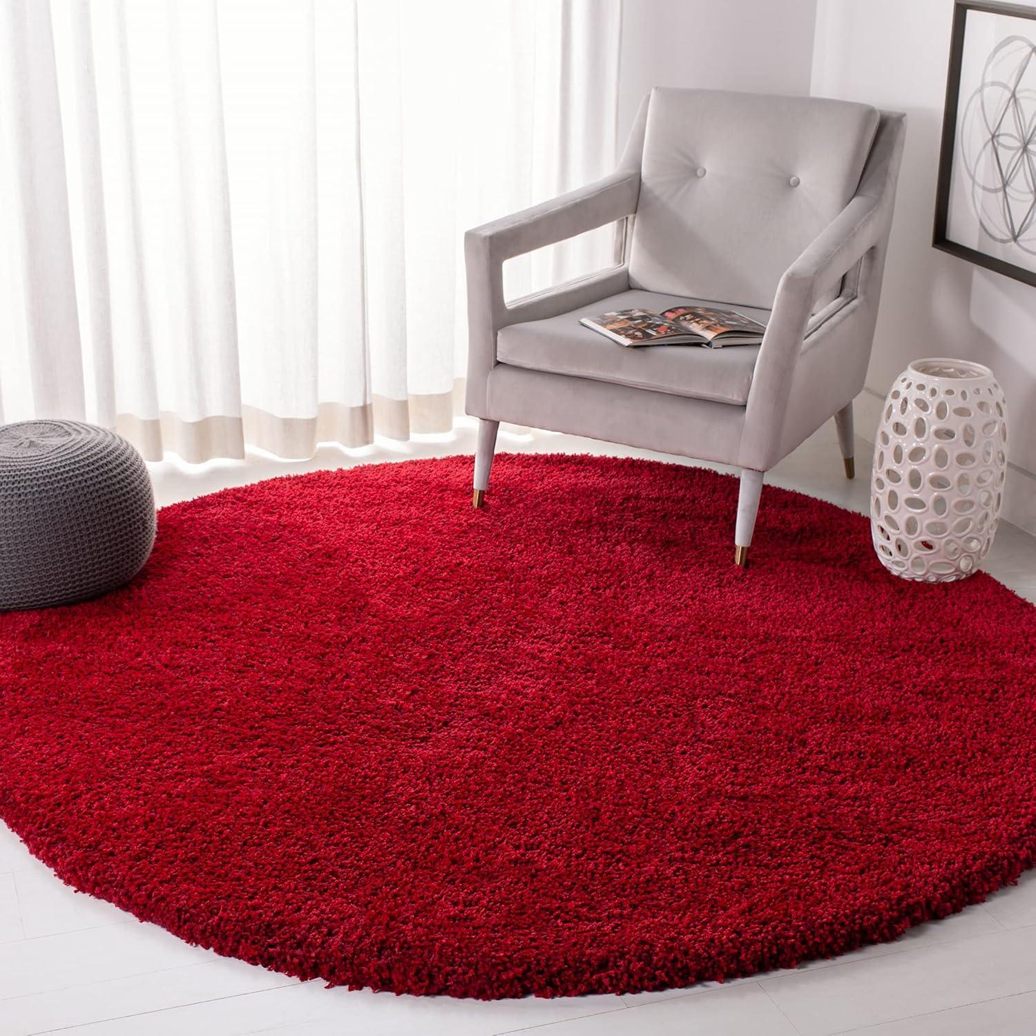 image:imageSAFAVIEH California Shag Collection Area Rug 53 x 76 Beige NonShedding amp Easy to Clean Ultra Plush Thick Pile Ideal for Living Room Bedroom Dining Space SG1511313Red