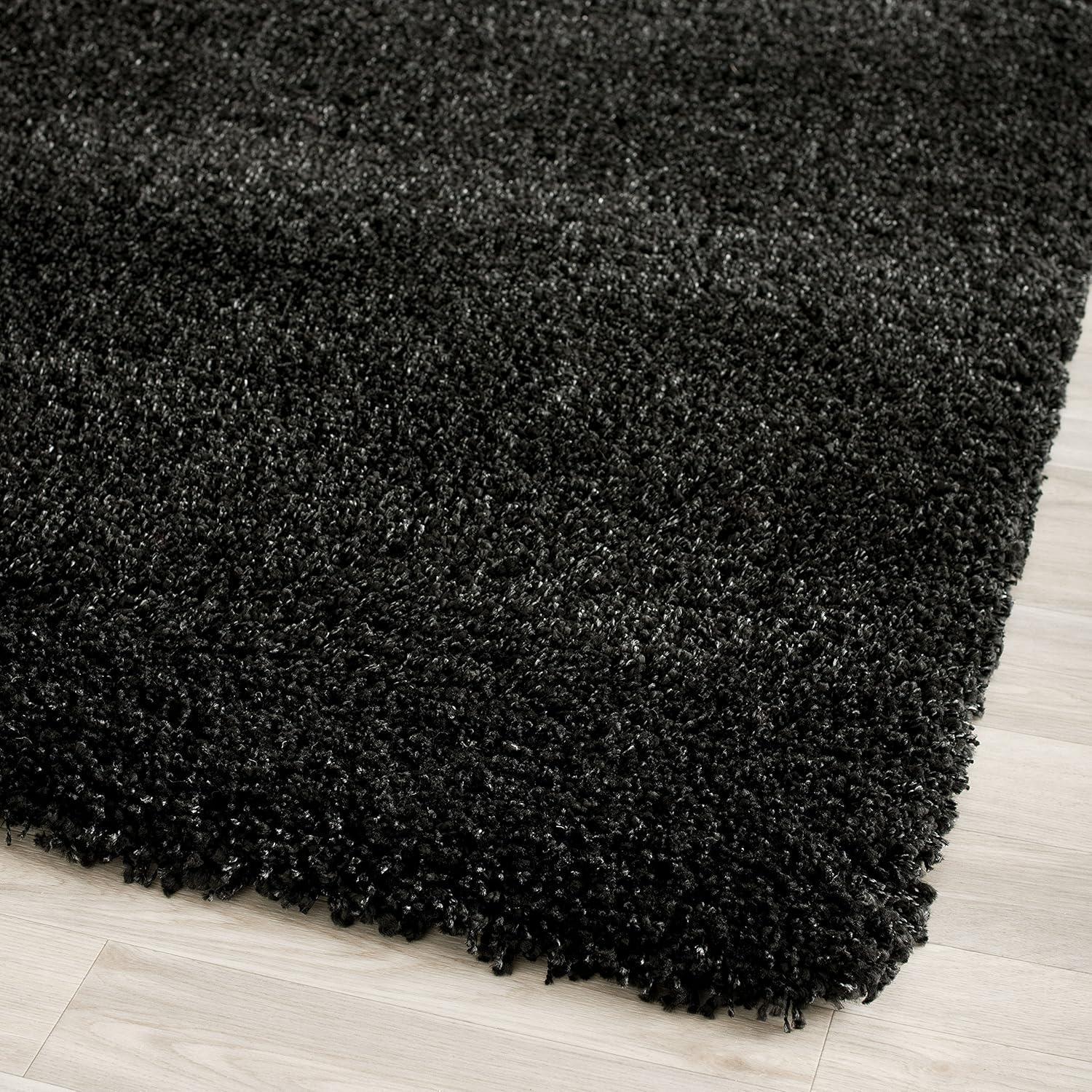 image:imageSAFAVIEH California Shag Collection Area Rug 53 x 76 Beige NonShedding amp Easy to Clean Ultra Plush Thick Pile Ideal for Living Room Bedroom Dining Space SG1511313BlackIvory
