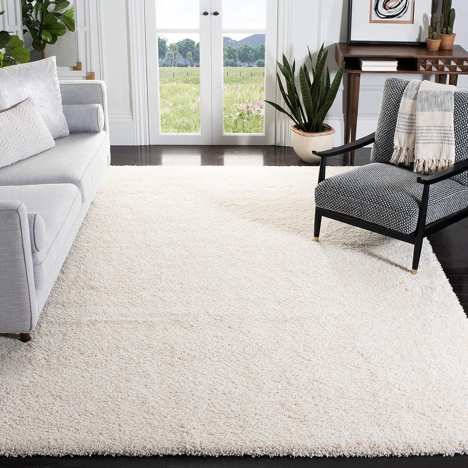 image:imageSAFAVIEH California Shag Collection Area Rug 53 x 76 Beige NonShedding amp Easy to Clean Ultra Plush Thick Pile Ideal for Living Room Bedroom Dining Space SG1511313Ivory