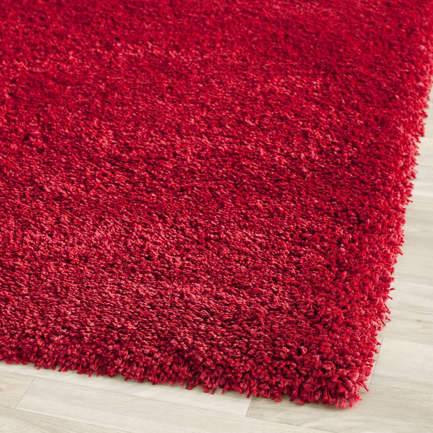 image:imageSAFAVIEH California Shag Collection Area Rug 53 x 76 Beige NonShedding amp Easy to Clean Ultra Plush Thick Pile Ideal for Living Room Bedroom Dining Space SG1511313Red