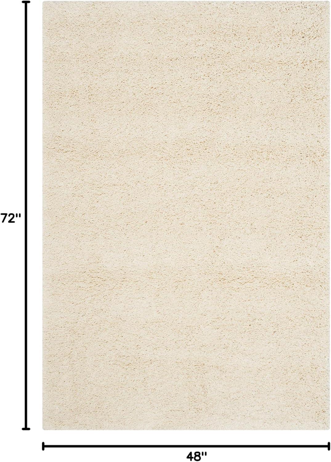 image:imageSAFAVIEH California Shag Collection Area Rug 53 x 76 Beige NonShedding amp Easy to Clean Ultra Plush Thick Pile Ideal for Living Room Bedroom Dining Space SG1511313Ivory
