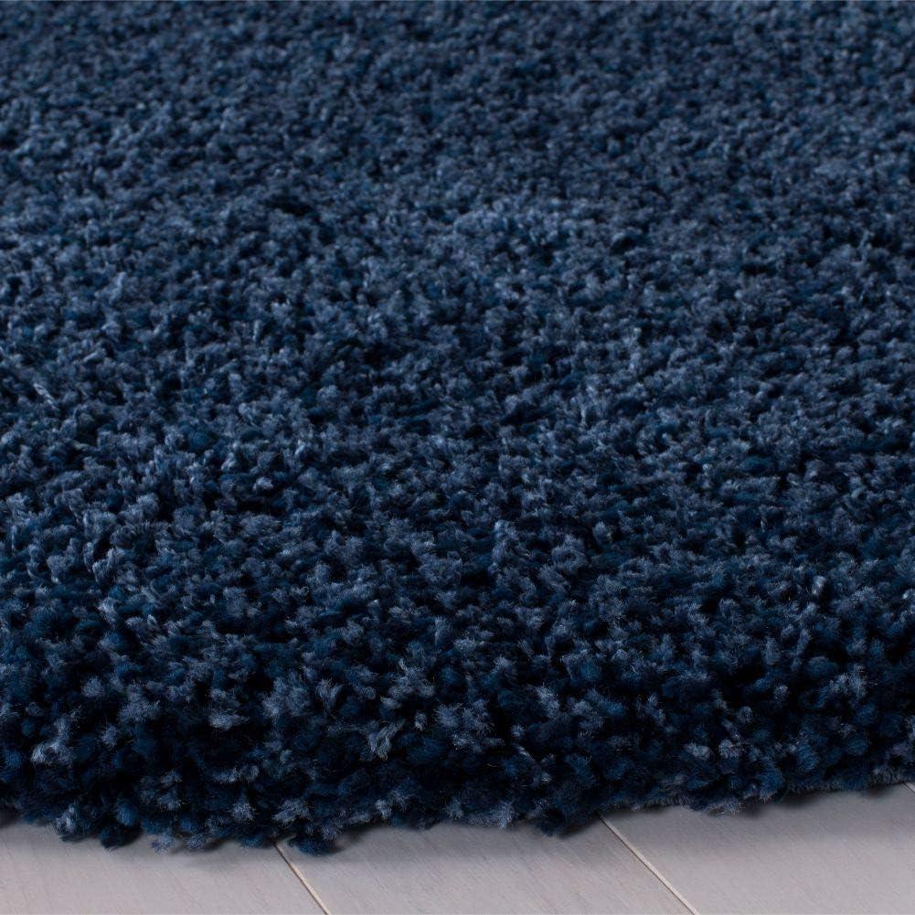 image:imageSAFAVIEH California Shag Collection Area Rug 53 x 76 Beige NonShedding amp Easy to Clean Ultra Plush Thick Pile Ideal for Living Room Bedroom Dining Space SG1511313Navy