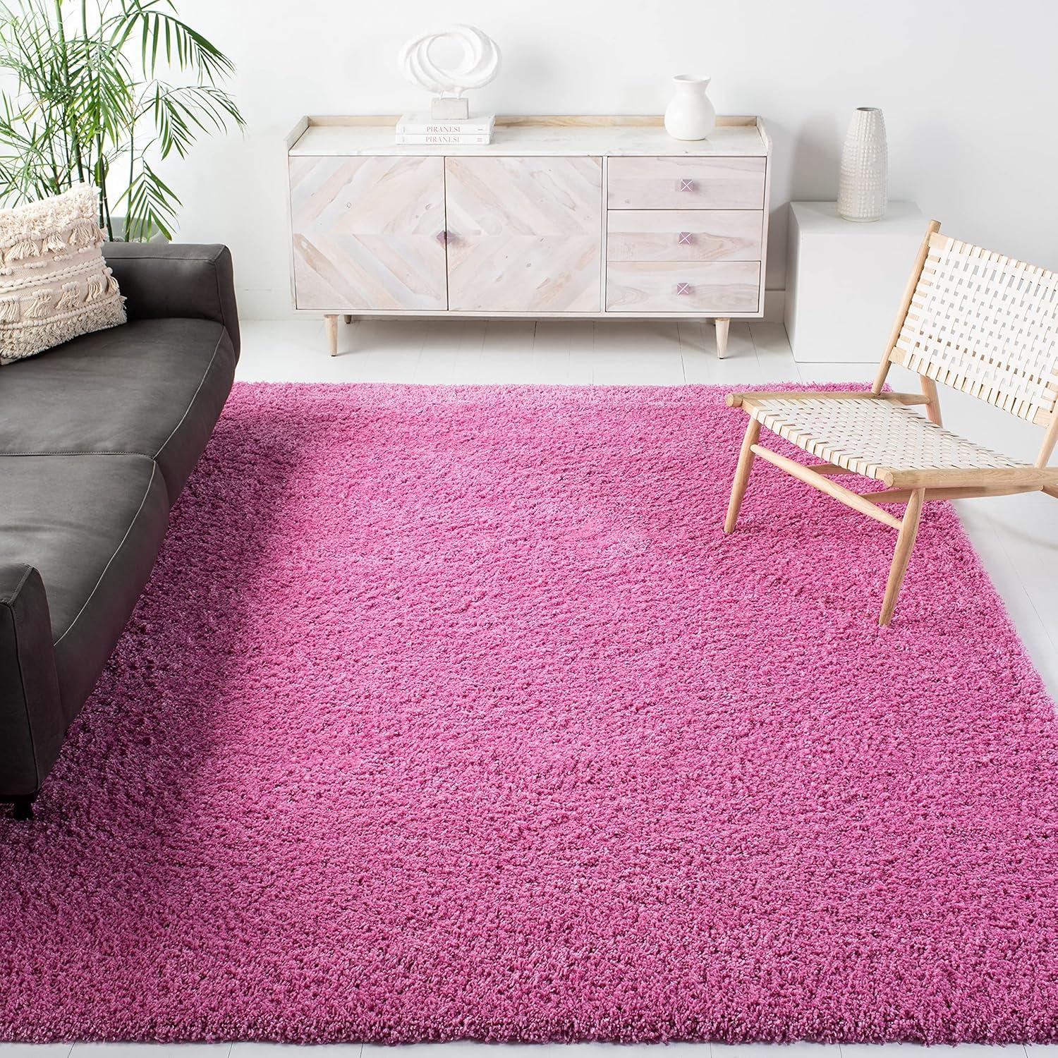 image:imageSAFAVIEH California Shag Collection Area Rug 53 x 76 Beige NonShedding amp Easy to Clean Ultra Plush Thick Pile Ideal for Living Room Bedroom Dining Space SG1511313Pink