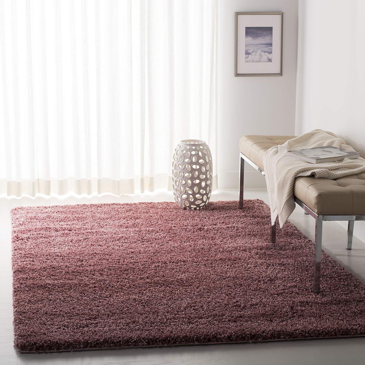 image:imageSAFAVIEH California Shag Collection Area Rug 53 x 76 Beige NonShedding amp Easy to Clean Ultra Plush Thick Pile Ideal for Living Room Bedroom Dining Space SG1511313Rose