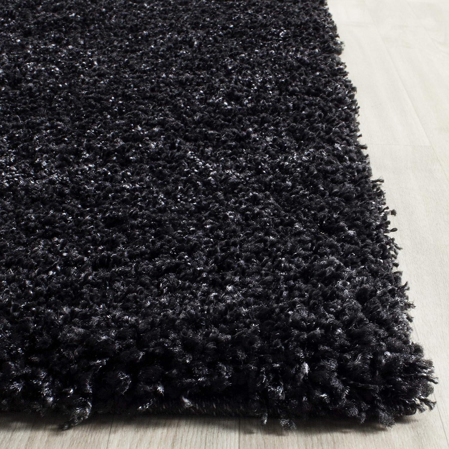 image:imageSAFAVIEH California Shag Collection Area Rug 53 x 76 Beige NonShedding amp Easy to Clean Ultra Plush Thick Pile Ideal for Living Room Bedroom Dining Space SG1511313BlackIvory