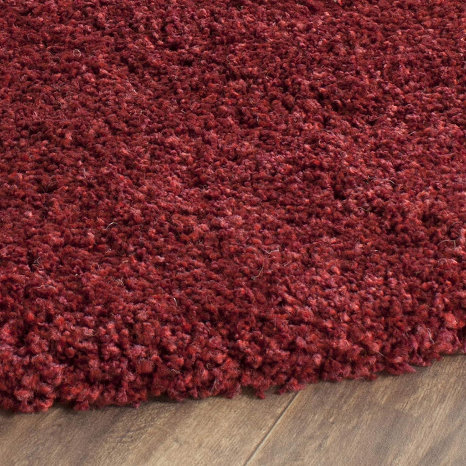 image:imageSAFAVIEH California Shag Collection Area Rug 53 x 76 Beige NonShedding amp Easy to Clean Ultra Plush Thick Pile Ideal for Living Room Bedroom Dining Space SG1511313Red