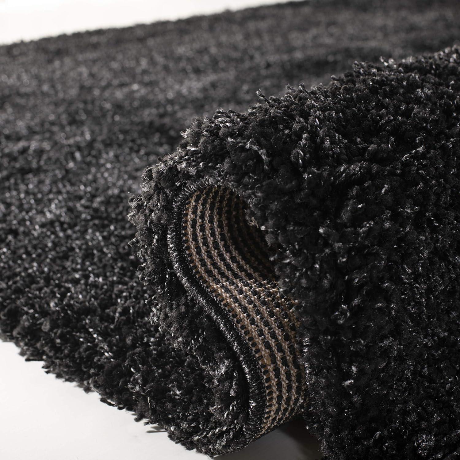 image:imageSAFAVIEH California Shag Collection Area Rug 53 x 76 Beige NonShedding amp Easy to Clean Ultra Plush Thick Pile Ideal for Living Room Bedroom Dining Space SG1511313BlackIvory