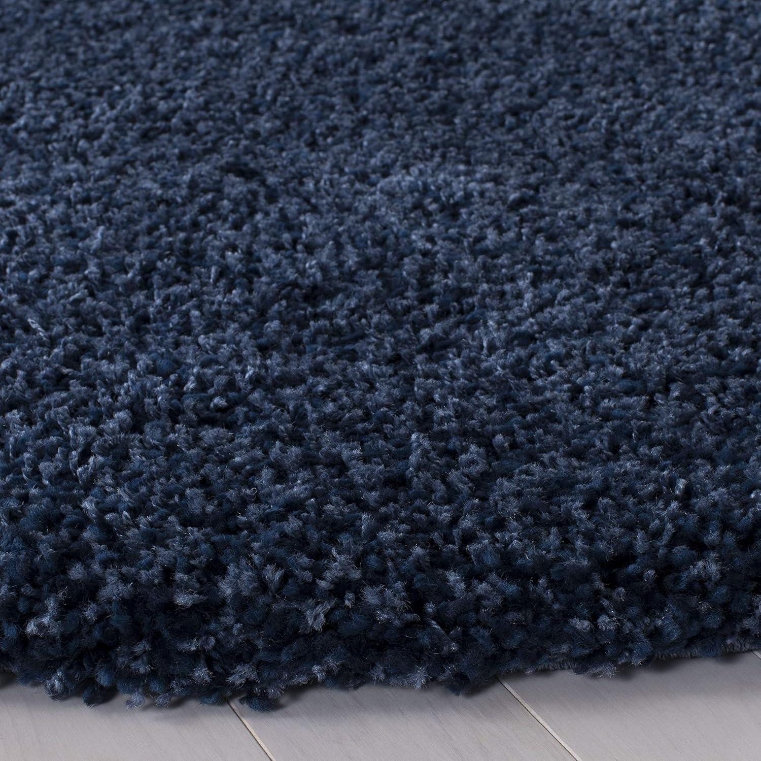 image:imageSAFAVIEH California Shag Collection Area Rug 53 x 76 Beige NonShedding amp Easy to Clean Ultra Plush Thick Pile Ideal for Living Room Bedroom Dining Space SG1511313Navy