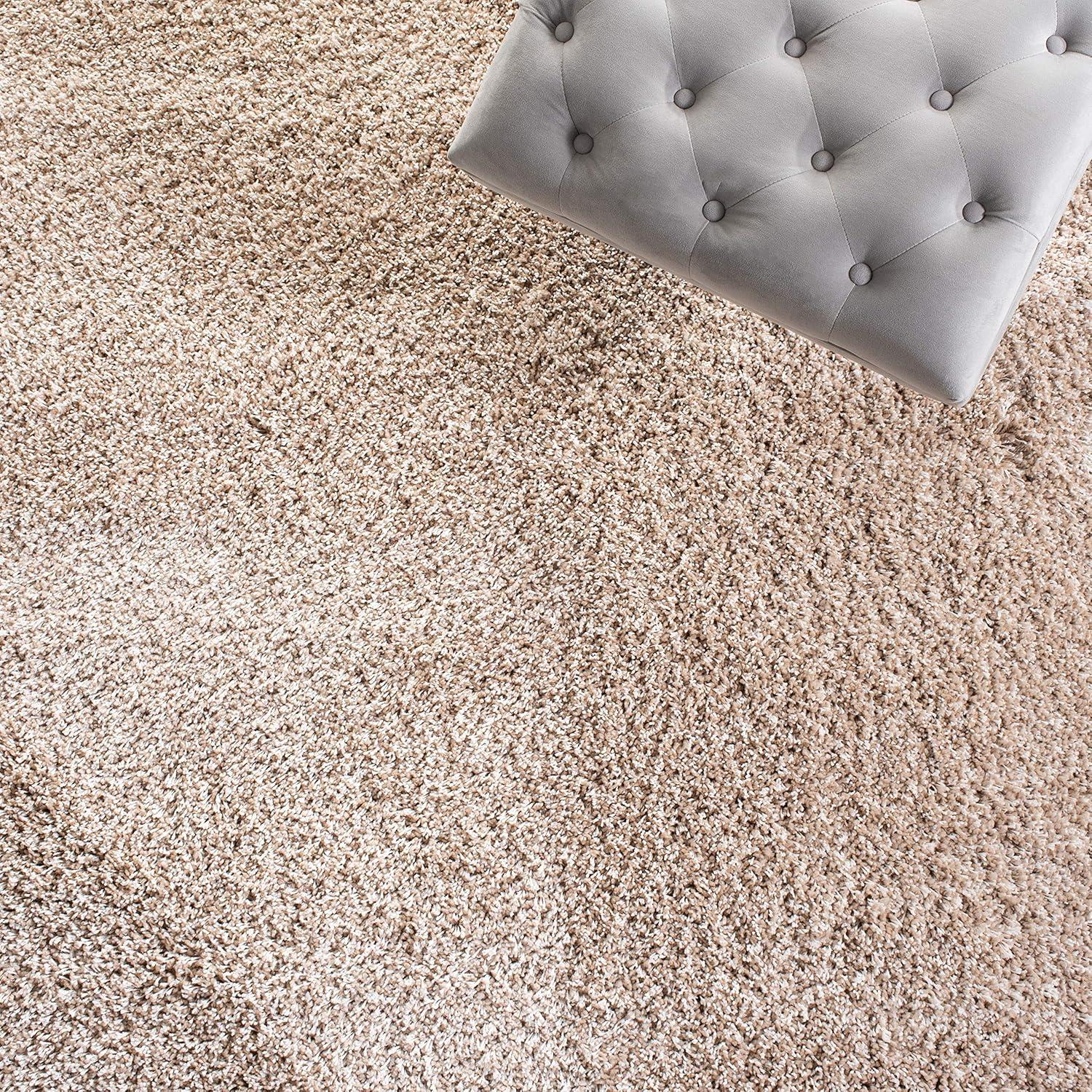 image:imageSAFAVIEH California Shag Collection Area Rug 53 x 76 Beige NonShedding amp Easy to Clean Ultra Plush Thick Pile Ideal for Living Room Bedroom Dining Space SG1511313Beige