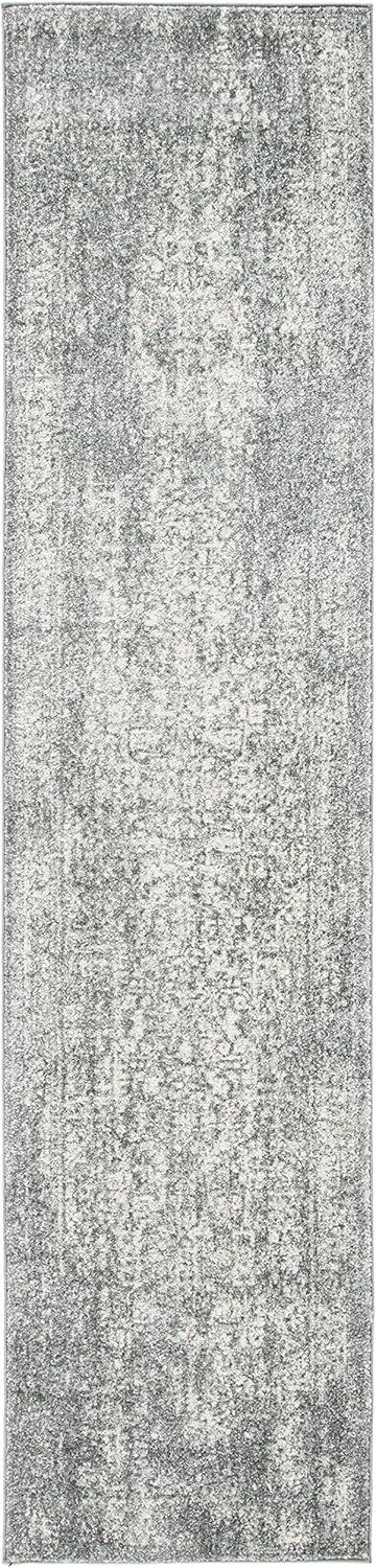 image:imageSAFAVIEH Evoke Collection Area Rug 51 x 76 Blue amp Ivory Distressed Design NonShedding amp Easy to Clean Ideal for Living Room Bedroom Dining Space EVK256CSilverIvory