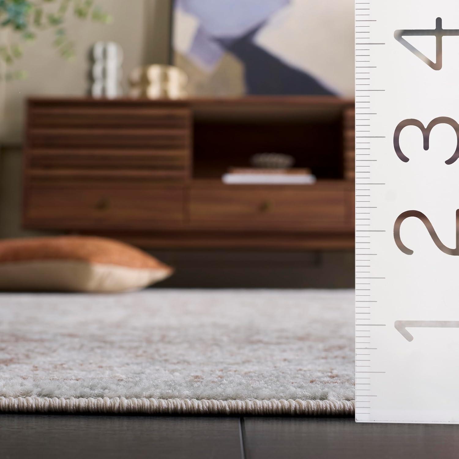 image:imageSAFAVIEH Evoke Collection Area Rug 51 x 76 Blue amp Ivory Distressed Design NonShedding amp Easy to Clean Ideal for Living Room Bedroom Dining Space EVK256CIvoryTaupe