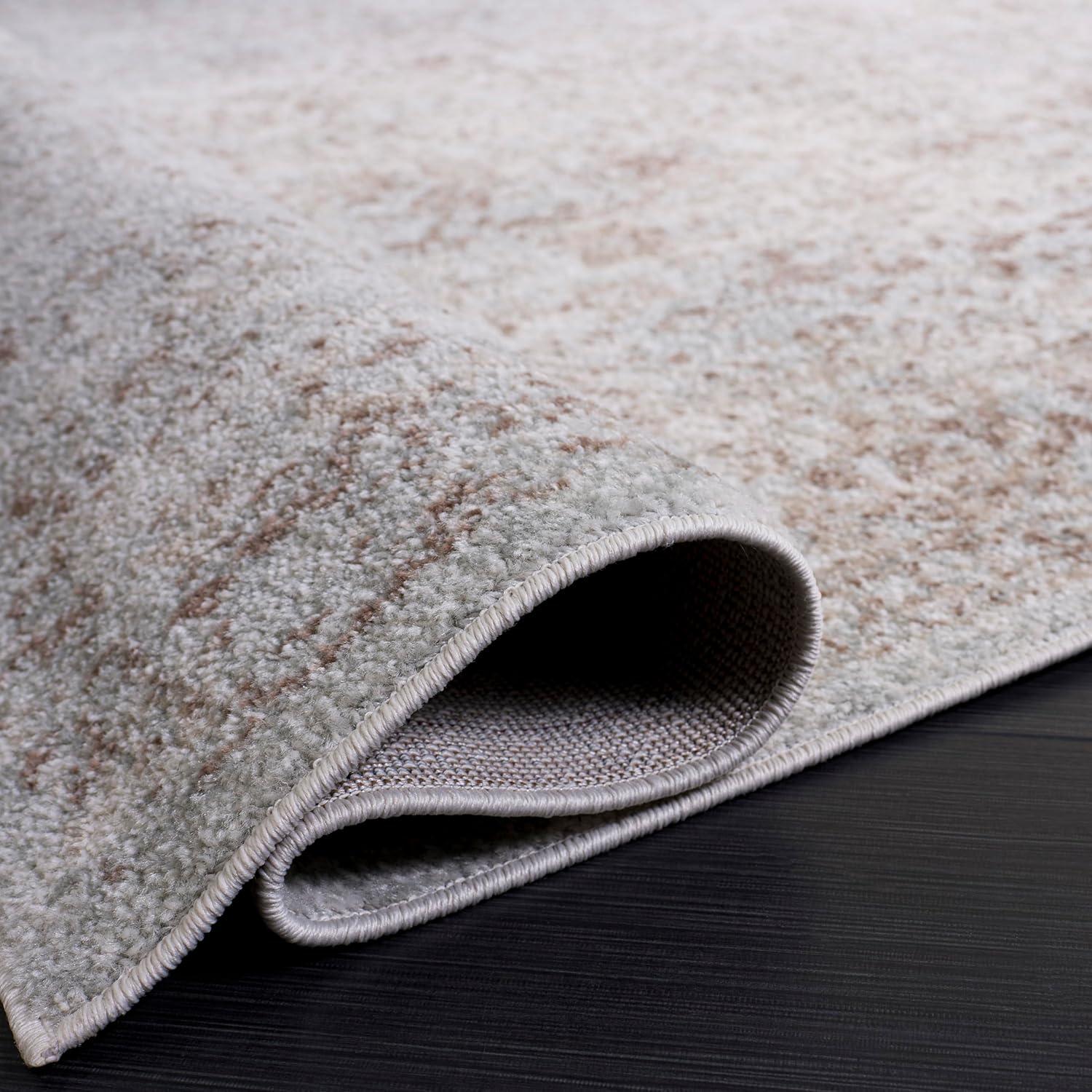 image:imageSAFAVIEH Evoke Collection Area Rug 51 x 76 Blue amp Ivory Distressed Design NonShedding amp Easy to Clean Ideal for Living Room Bedroom Dining Space EVK256CIvoryTaupe