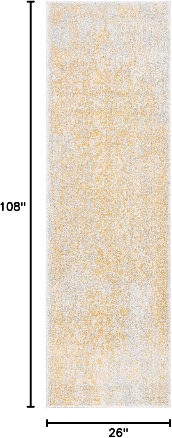 image:imageSAFAVIEH Evoke Collection Area Rug 51 x 76 Blue amp Ivory Distressed Design NonShedding amp Easy to Clean Ideal for Living Room Bedroom Dining Space EVK256CIvoryGold