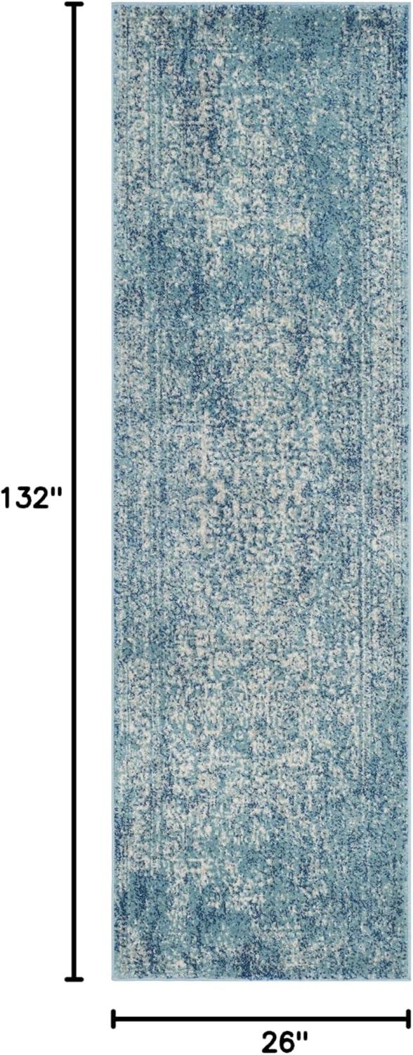 image:imageSAFAVIEH Evoke Collection Area Rug 51 x 76 Blue amp Ivory Distressed Design NonShedding amp Easy to Clean Ideal for Living Room Bedroom Dining Space EVK256CBlueIvory