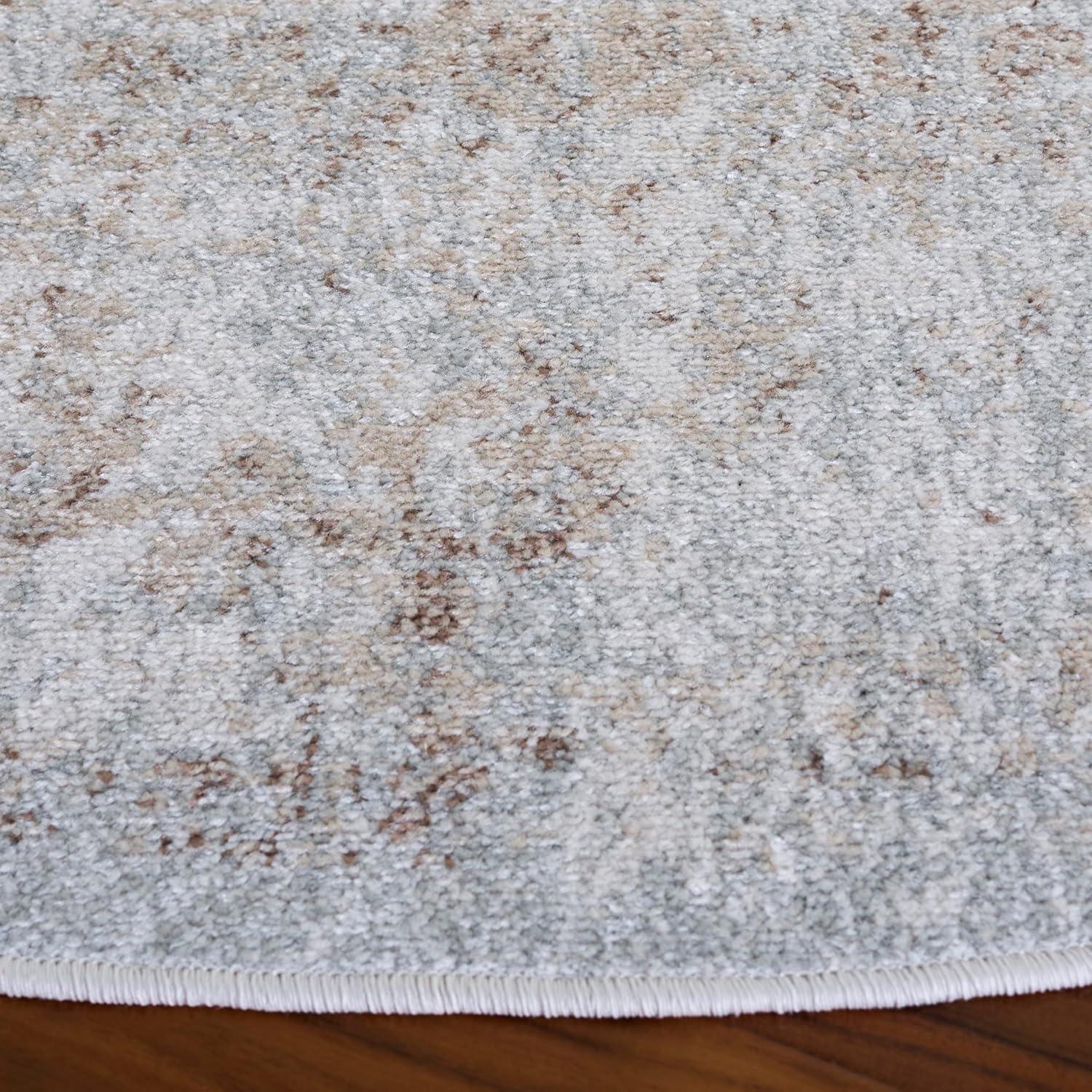 image:imageSAFAVIEH Evoke Collection Area Rug 51 x 76 Blue amp Ivory Distressed Design NonShedding amp Easy to Clean Ideal for Living Room Bedroom Dining Space EVK256CIvoryTaupe