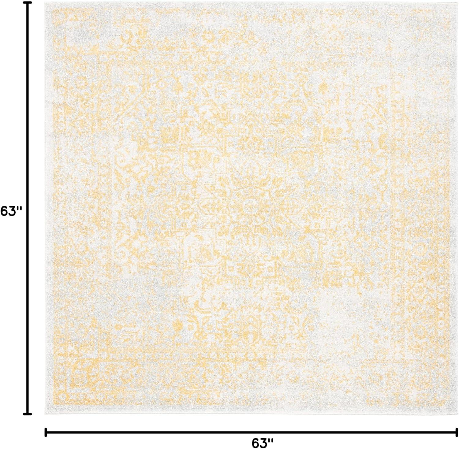 image:imageSAFAVIEH Evoke Collection Area Rug 51 x 76 Blue amp Ivory Distressed Design NonShedding amp Easy to Clean Ideal for Living Room Bedroom Dining Space EVK256CIvoryGold