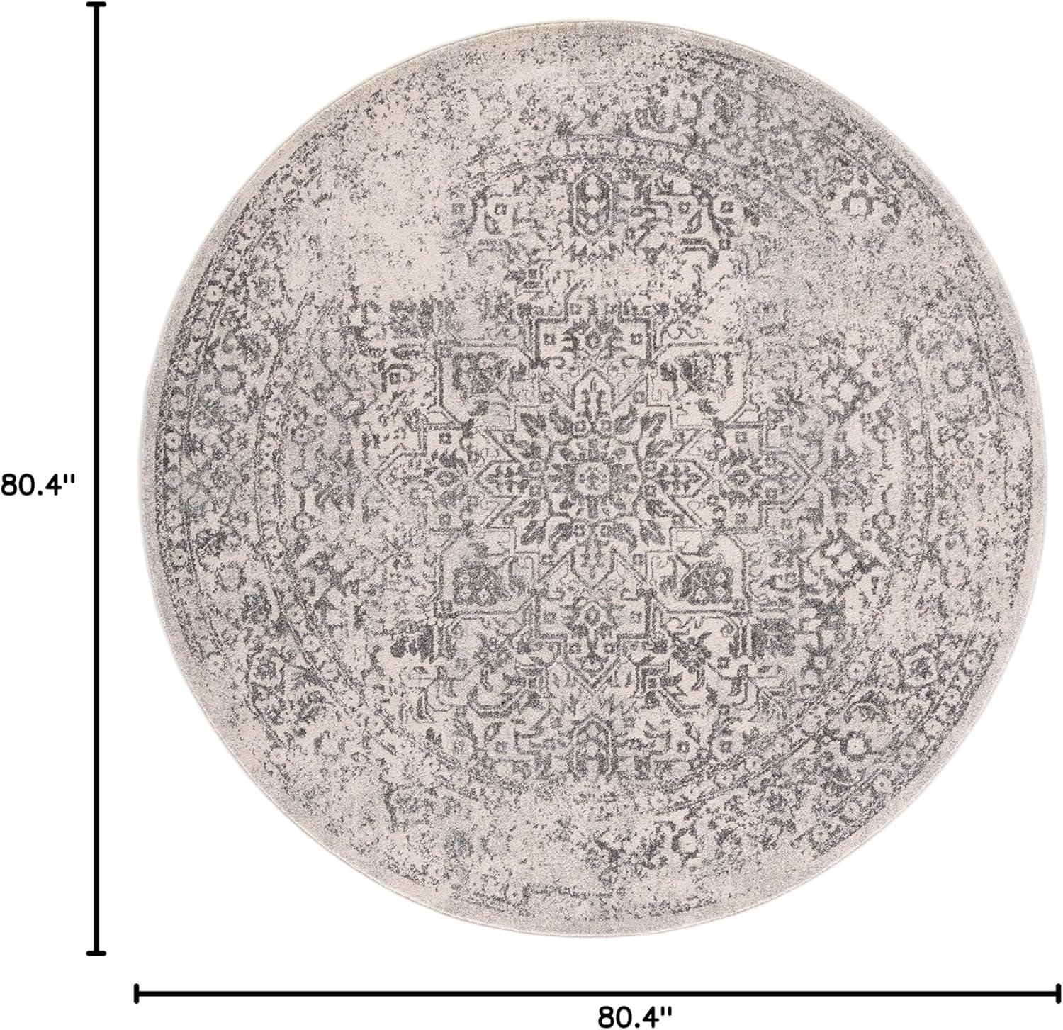 image:imageSAFAVIEH Evoke Collection Area Rug 51 x 76 Blue amp Ivory Distressed Design NonShedding amp Easy to Clean Ideal for Living Room Bedroom Dining Space EVK256CIvoryGrey