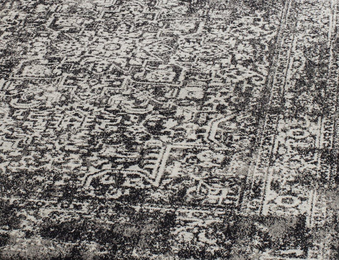 image:imageSAFAVIEH Evoke Collection Area Rug 51 x 76 Blue amp Ivory Distressed Design NonShedding amp Easy to Clean Ideal for Living Room Bedroom Dining Space EVK256CBlackGrey