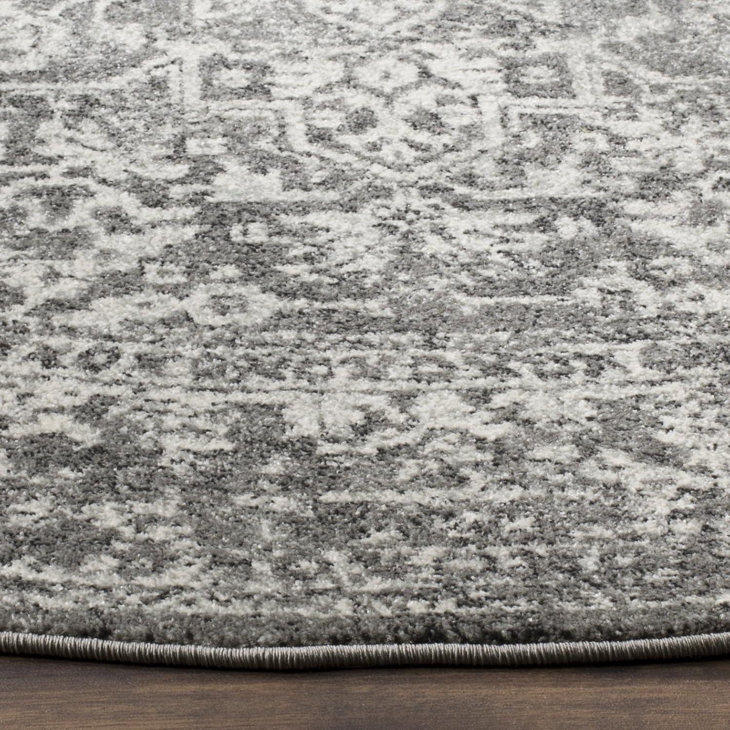 image:imageSAFAVIEH Evoke Collection Area Rug 51 x 76 Blue amp Ivory Distressed Design NonShedding amp Easy to Clean Ideal for Living Room Bedroom Dining Space EVK256CGreyIvory