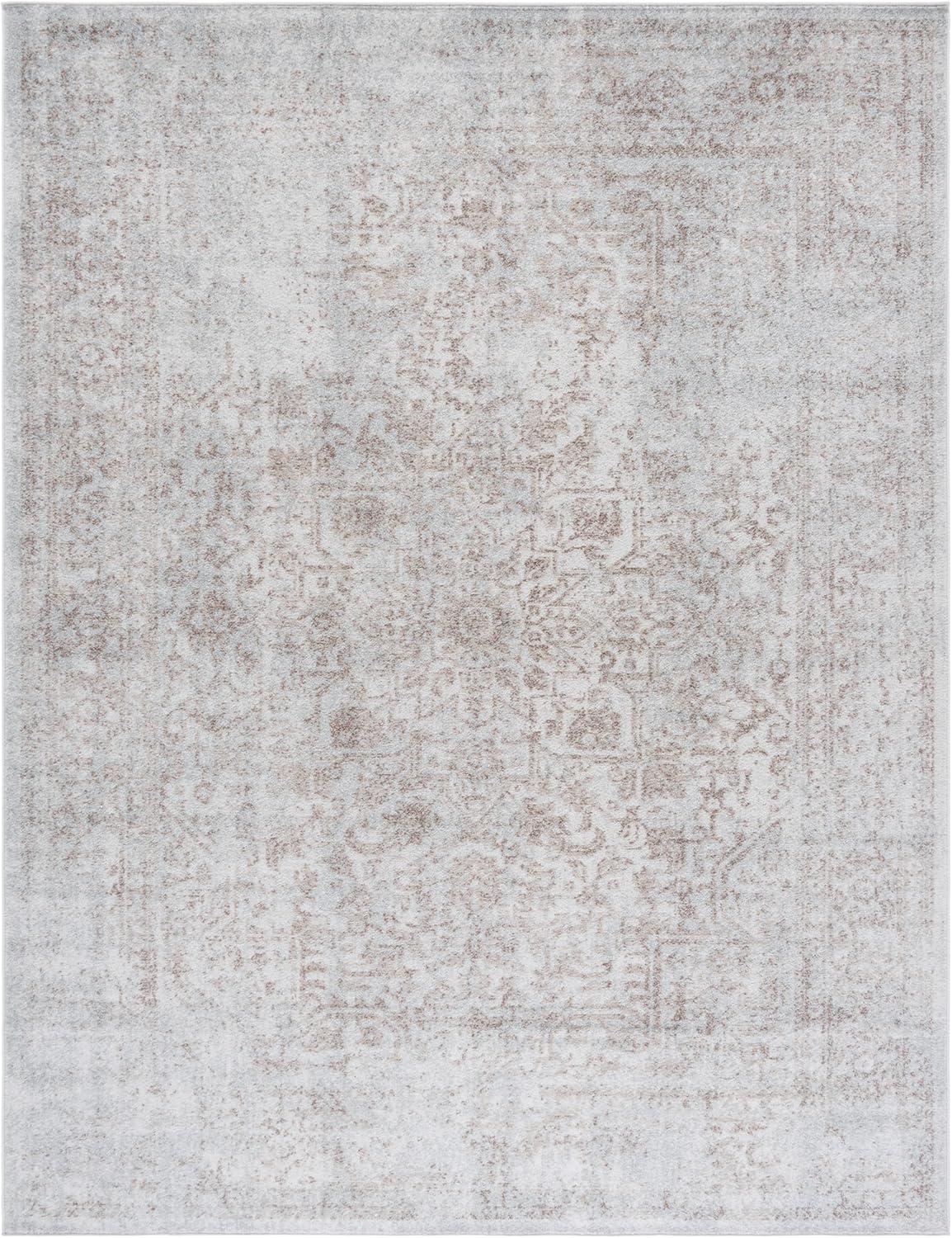 image:imageSAFAVIEH Evoke Collection Area Rug 51 x 76 Blue amp Ivory Distressed Design NonShedding amp Easy to Clean Ideal for Living Room Bedroom Dining Space EVK256CIvoryTaupe