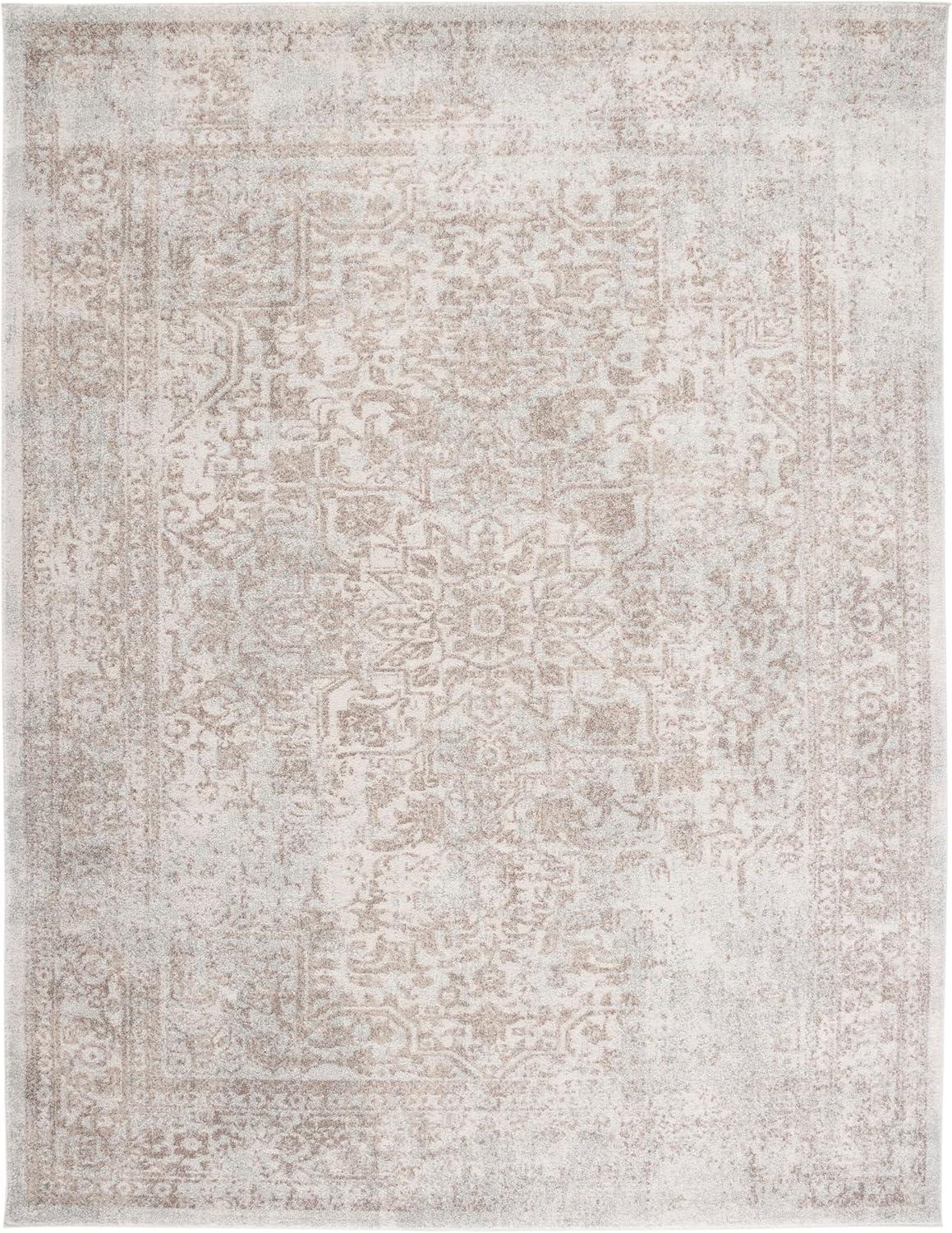 image:imageSAFAVIEH Evoke Collection Area Rug 51 x 76 Blue amp Ivory Distressed Design NonShedding amp Easy to Clean Ideal for Living Room Bedroom Dining Space EVK256CIvoryTaupe
