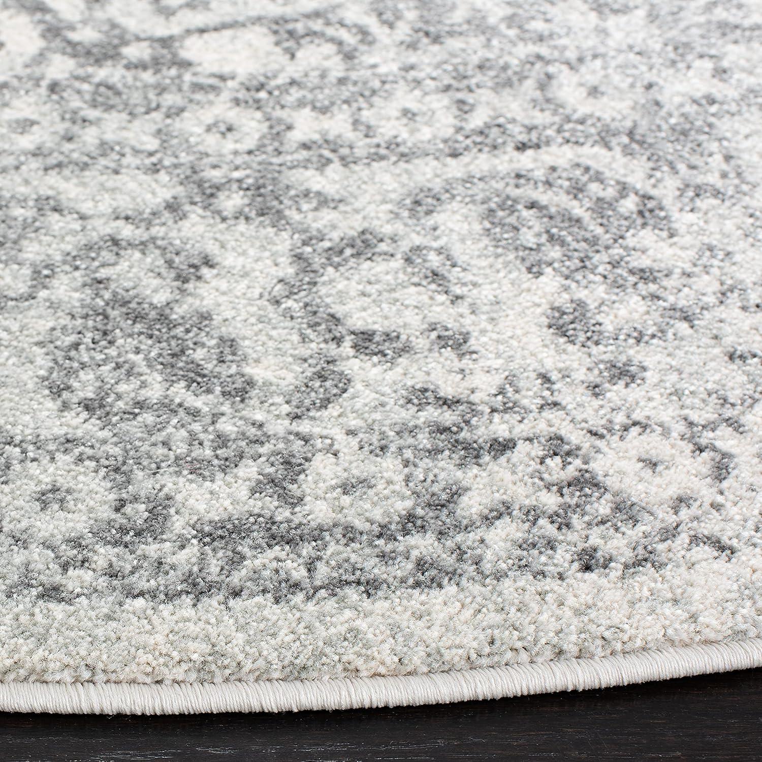 image:imageSAFAVIEH Evoke Collection Area Rug 51 x 76 Blue amp Ivory Distressed Design NonShedding amp Easy to Clean Ideal for Living Room Bedroom Dining Space EVK256CIvoryGrey