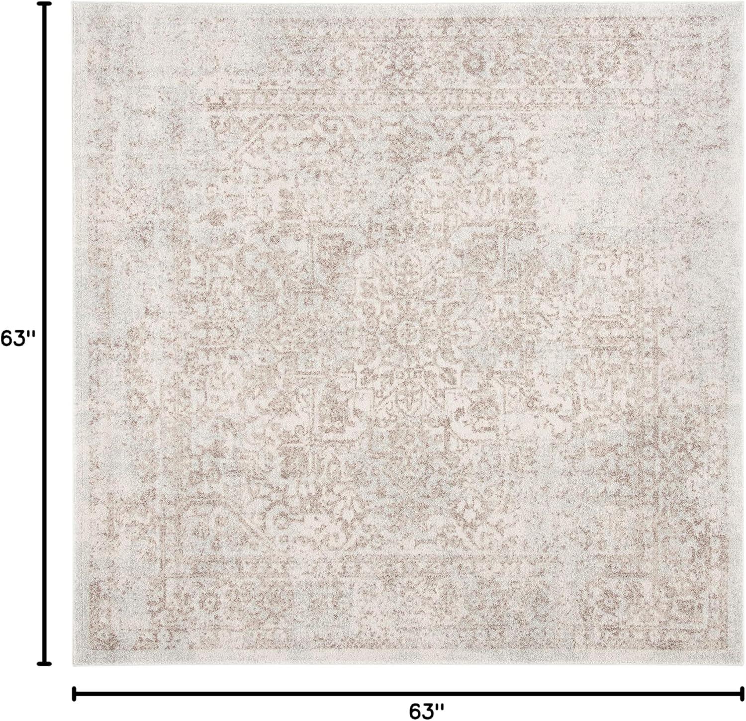 image:imageSAFAVIEH Evoke Collection Area Rug 51 x 76 Blue amp Ivory Distressed Design NonShedding amp Easy to Clean Ideal for Living Room Bedroom Dining Space EVK256CIvoryTaupe