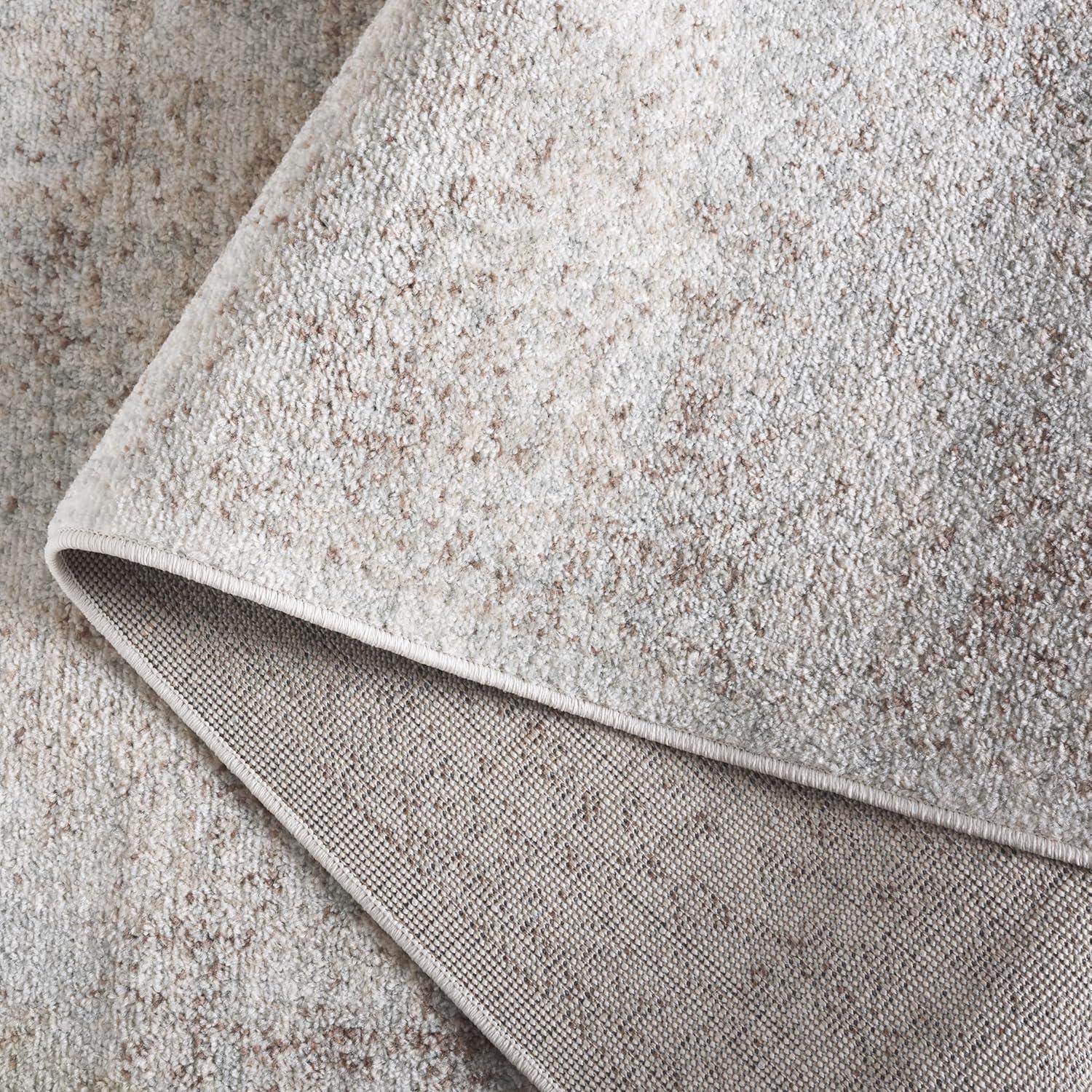 image:imageSAFAVIEH Evoke Collection Area Rug 51 x 76 Blue amp Ivory Distressed Design NonShedding amp Easy to Clean Ideal for Living Room Bedroom Dining Space EVK256CIvoryTaupe