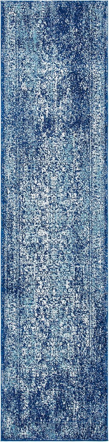 image:imageSAFAVIEH Evoke Collection Area Rug 51 x 76 Blue amp Ivory Distressed Design NonShedding amp Easy to Clean Ideal for Living Room Bedroom Dining Space EVK256CNavyIvory