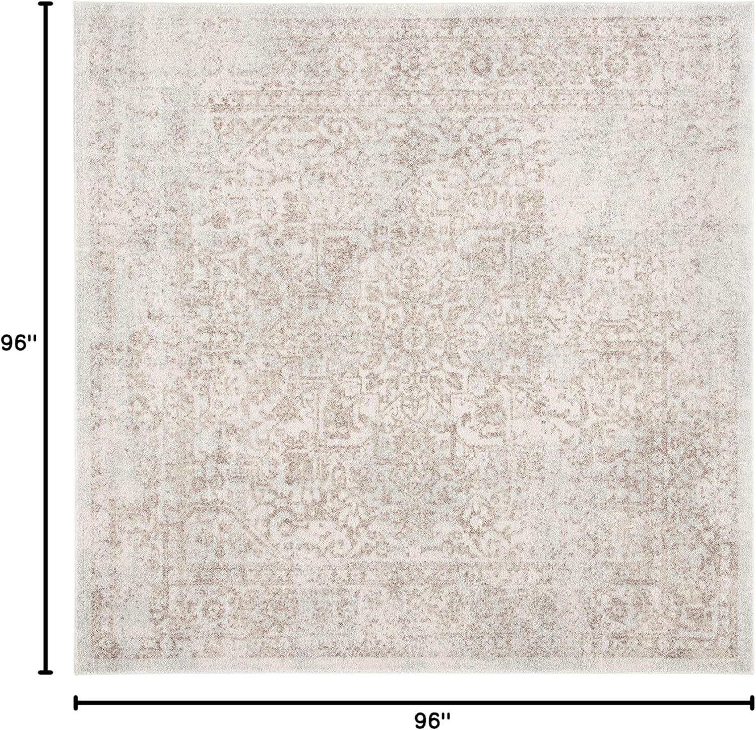 image:imageSAFAVIEH Evoke Collection Area Rug 51 x 76 Blue amp Ivory Distressed Design NonShedding amp Easy to Clean Ideal for Living Room Bedroom Dining Space EVK256CIvoryTaupe