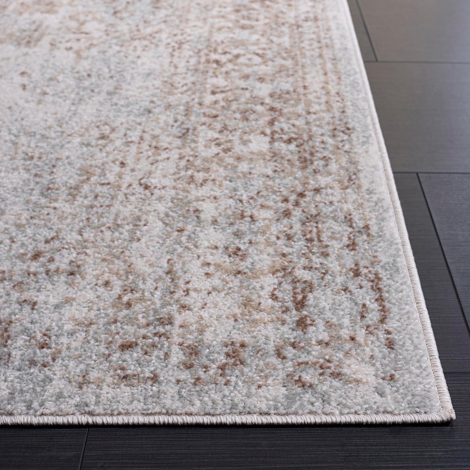 image:imageSAFAVIEH Evoke Collection Area Rug 51 x 76 Blue amp Ivory Distressed Design NonShedding amp Easy to Clean Ideal for Living Room Bedroom Dining Space EVK256CIvoryTaupe