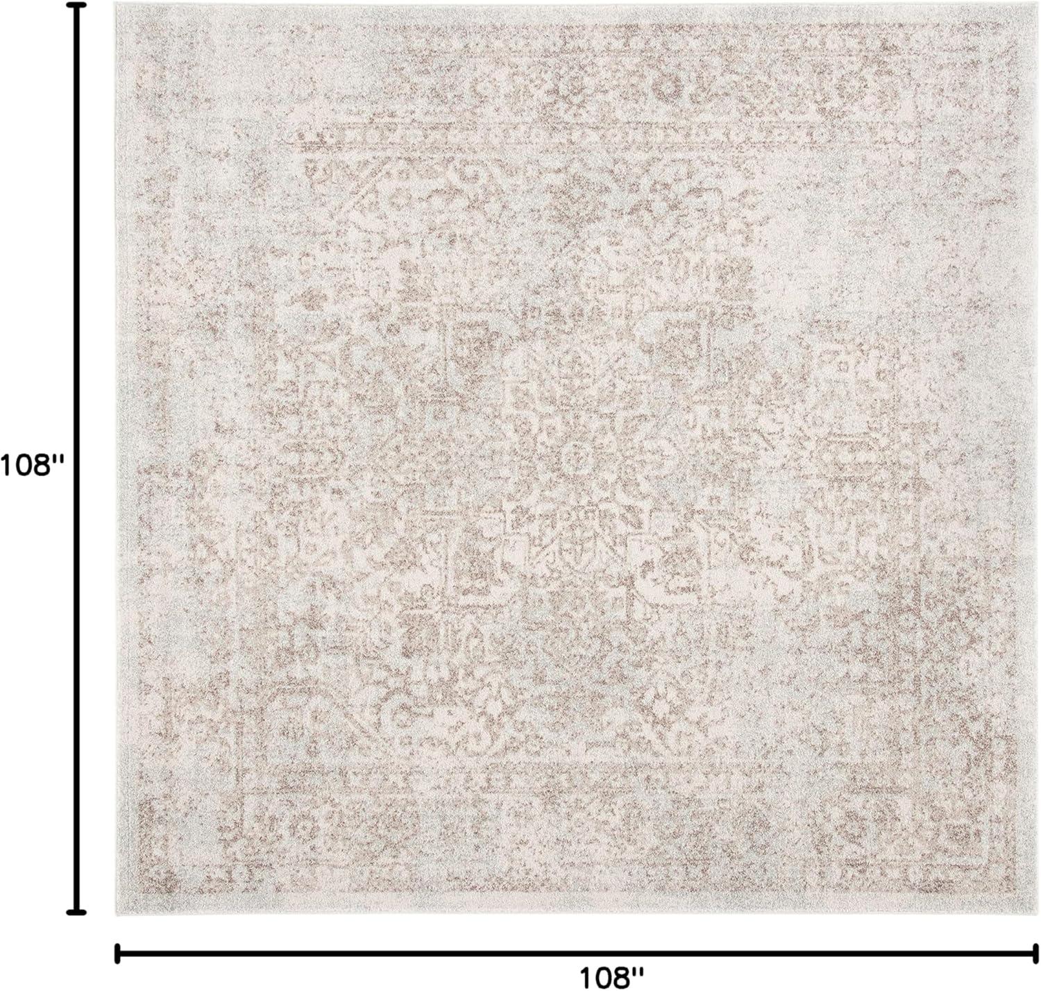 image:imageSAFAVIEH Evoke Collection Area Rug 51 x 76 Blue amp Ivory Distressed Design NonShedding amp Easy to Clean Ideal for Living Room Bedroom Dining Space EVK256CIvoryTaupe