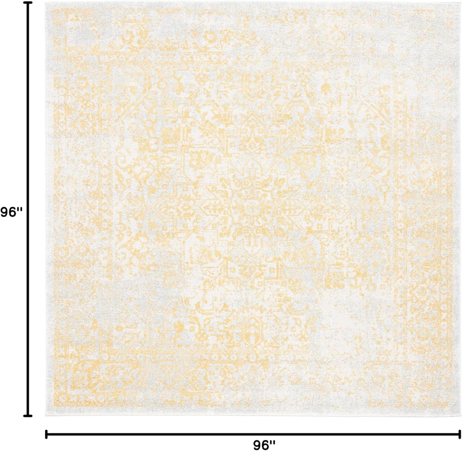 image:imageSAFAVIEH Evoke Collection Area Rug 51 x 76 Blue amp Ivory Distressed Design NonShedding amp Easy to Clean Ideal for Living Room Bedroom Dining Space EVK256CIvoryGold