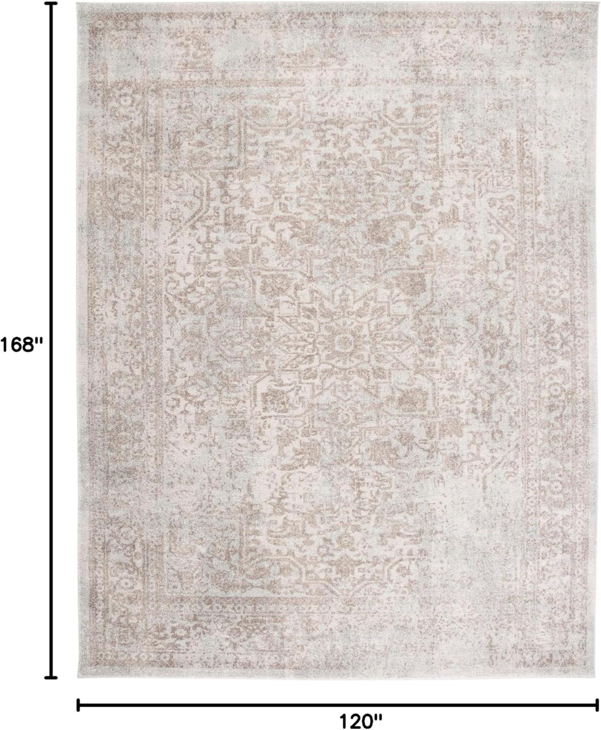 image:imageSAFAVIEH Evoke Collection Area Rug 51 x 76 Blue amp Ivory Distressed Design NonShedding amp Easy to Clean Ideal for Living Room Bedroom Dining Space EVK256CIvoryTaupe