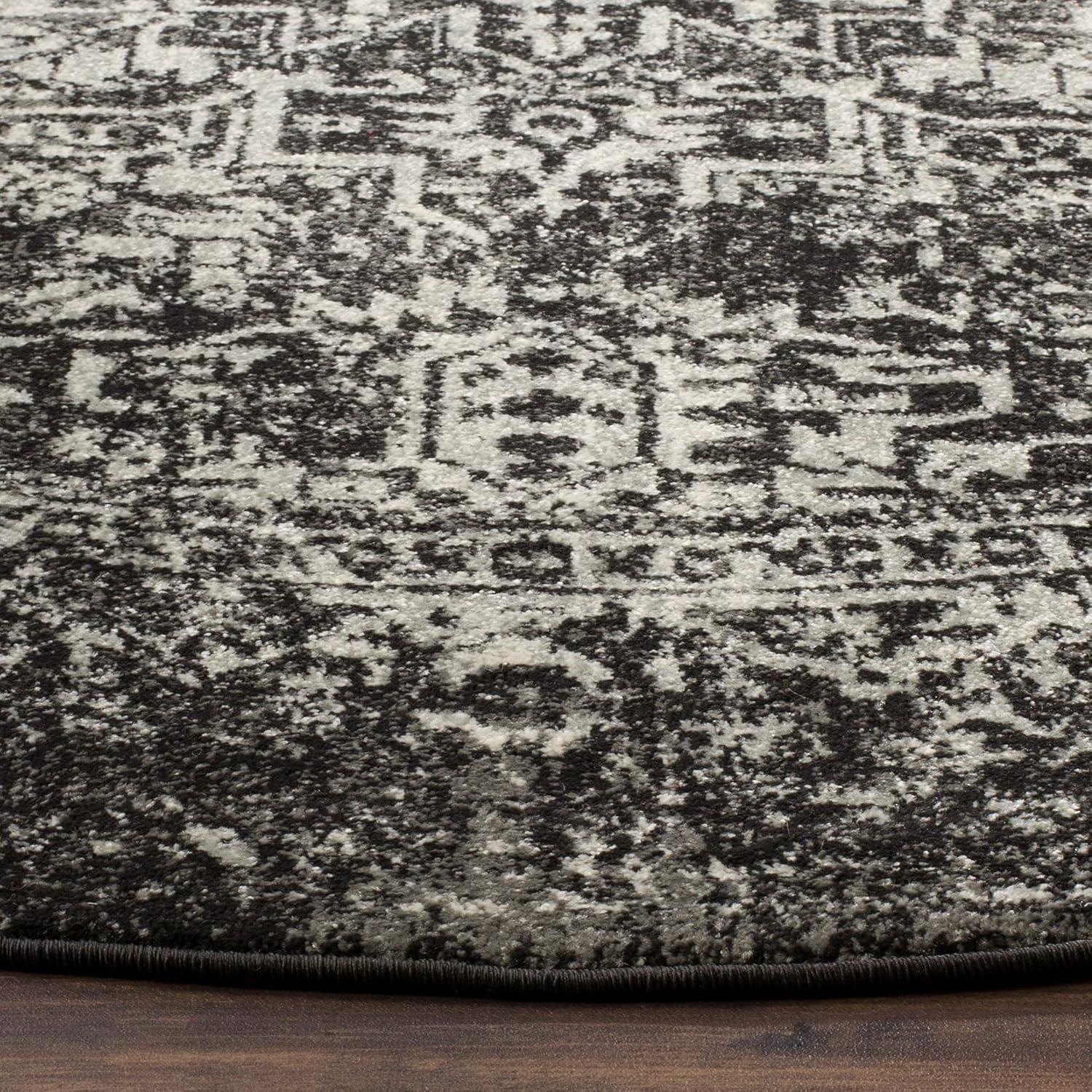 image:imageSAFAVIEH Evoke Collection Area Rug 51 x 76 Blue amp Ivory Distressed Design NonShedding amp Easy to Clean Ideal for Living Room Bedroom Dining Space EVK256CBlackGrey